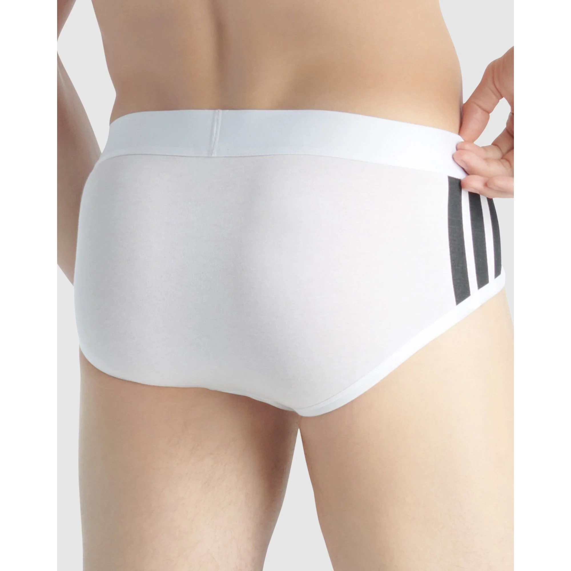 2 Pack Active Flex Cotton 3 Stripes Low Rise Brief Underwear - Image 3