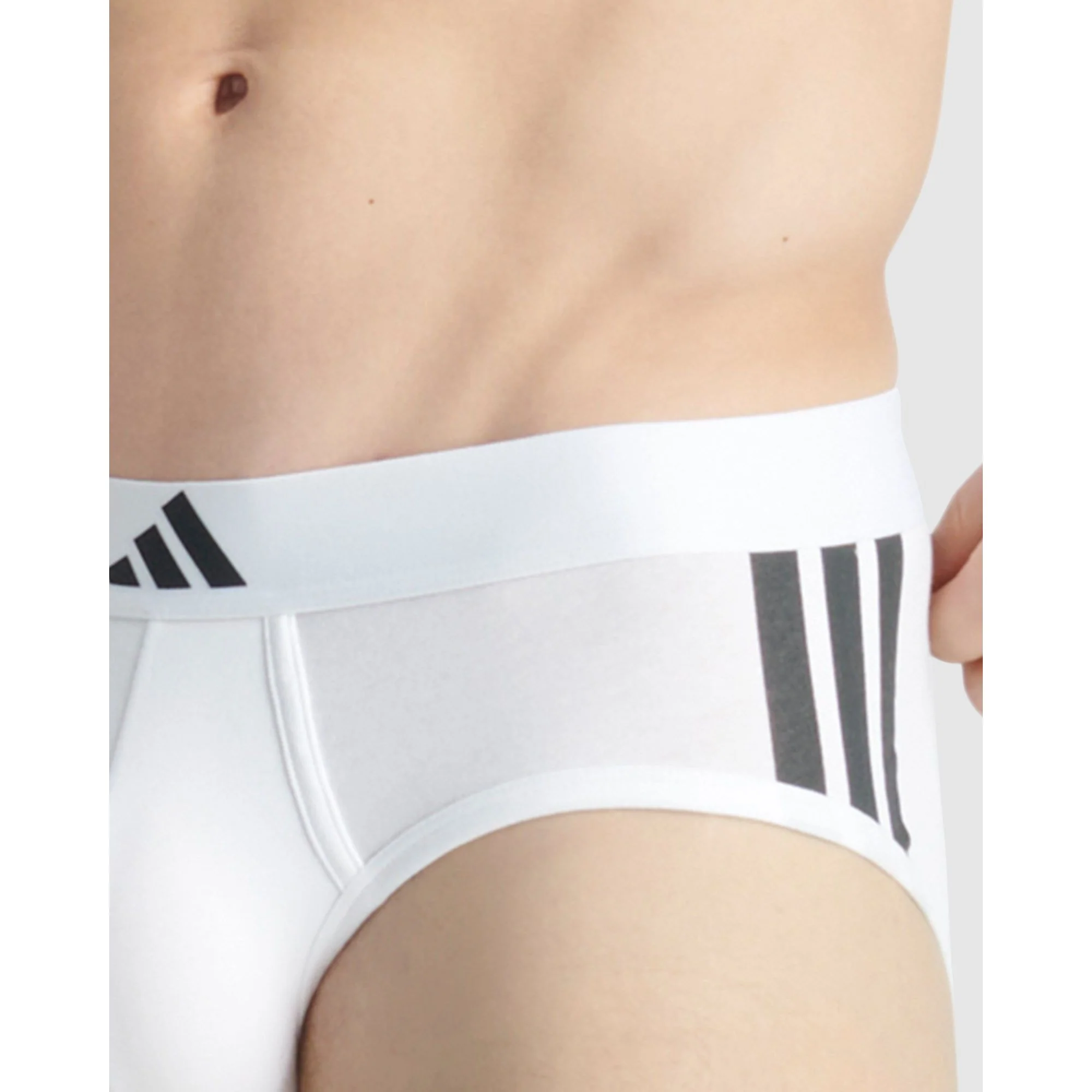 2 Pack Active Flex Cotton 3 Stripes Low Rise Brief Underwear - Image 9
