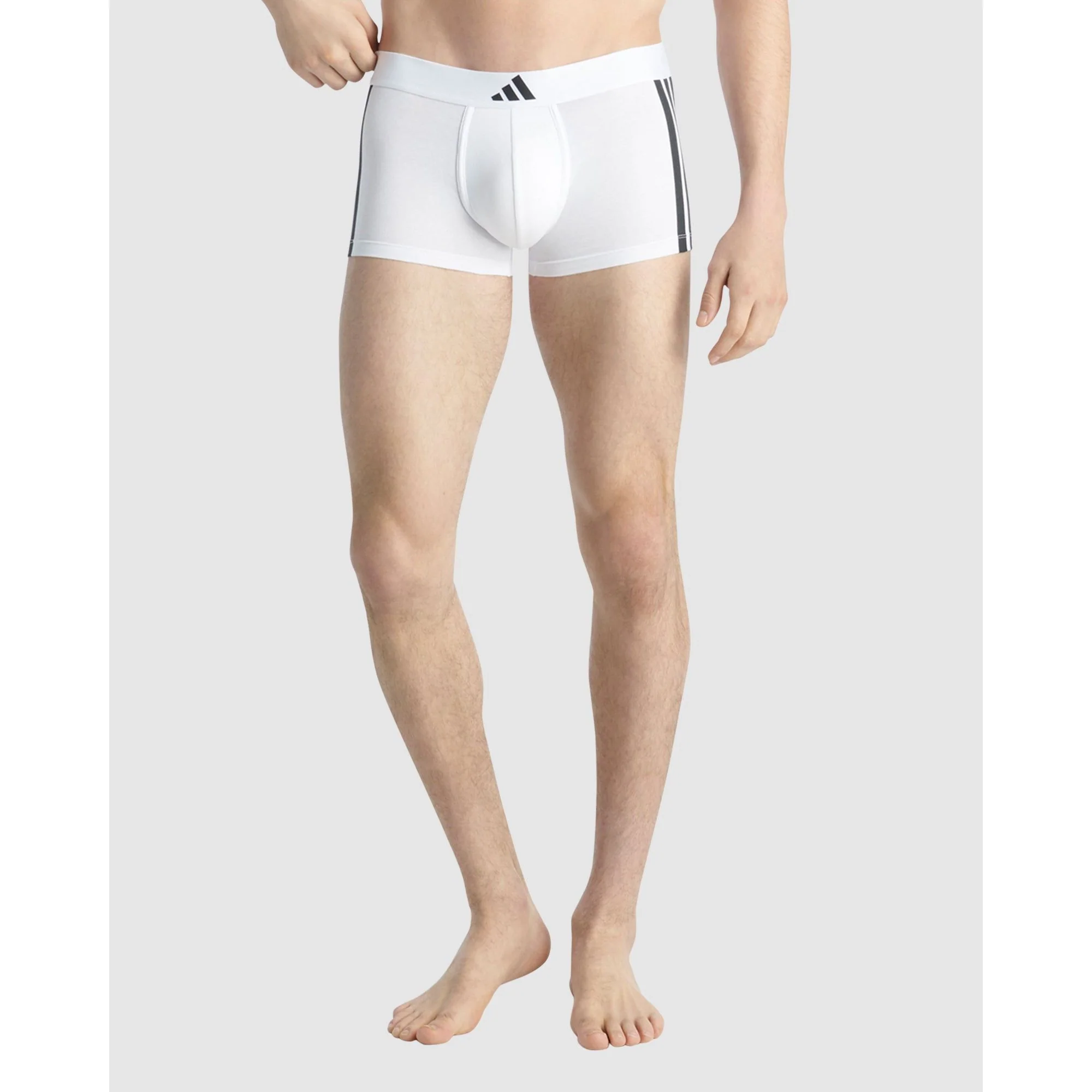2 Pack Active Flex Cotton 3 Stripes Low Rise Trunk Underwear - Image 4