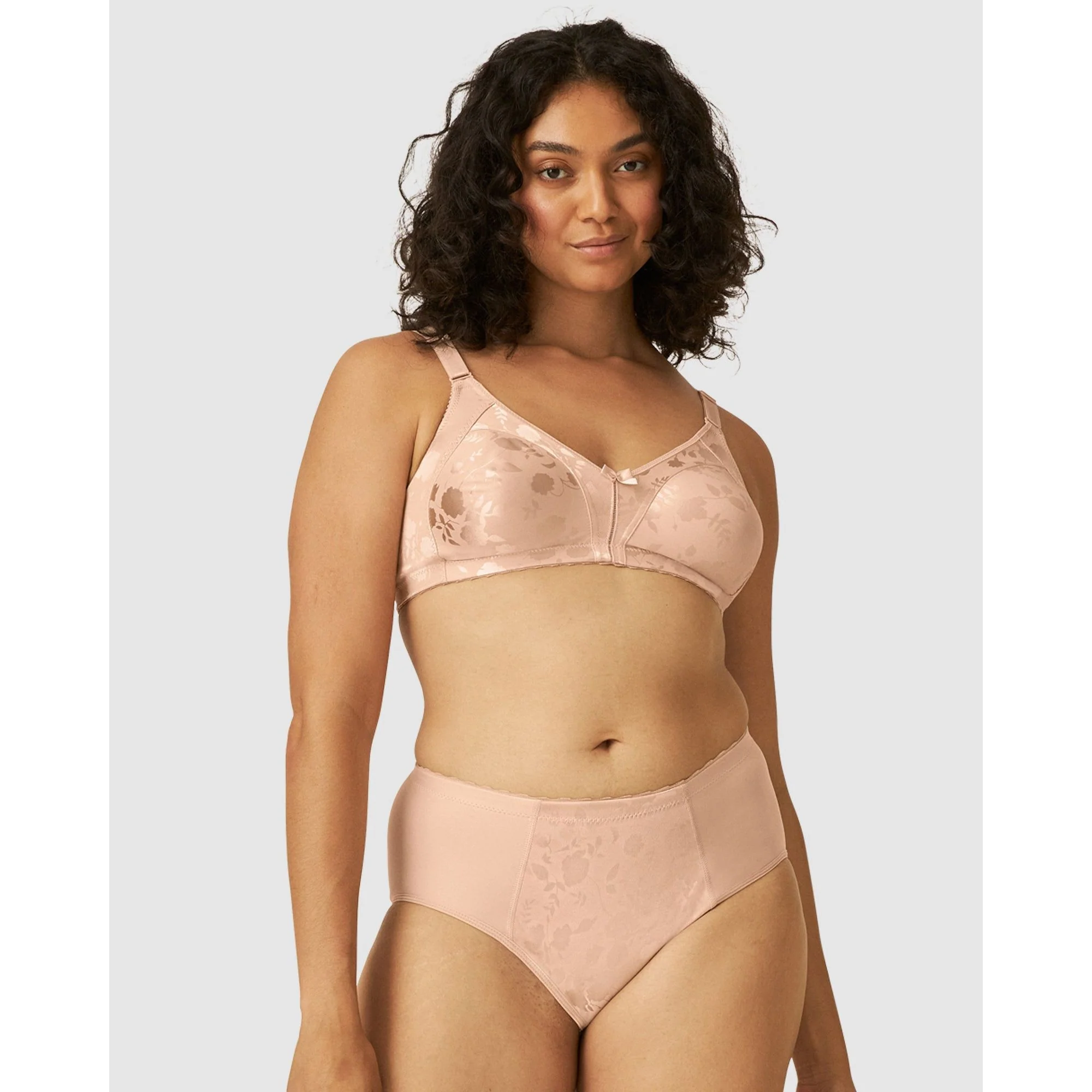 Satin Wide Strap Wireless Minimiser Bra - Image 3