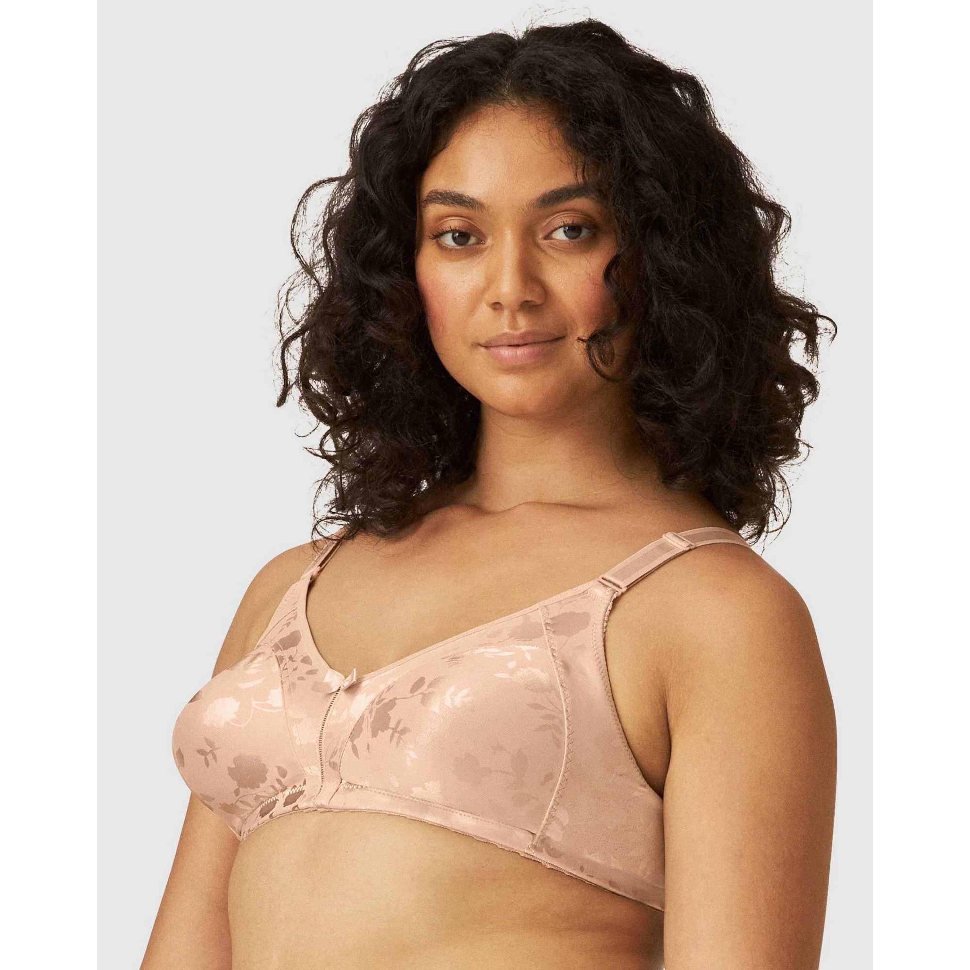 Satin Wide Strap Wireless Minimiser Bra - Image 4