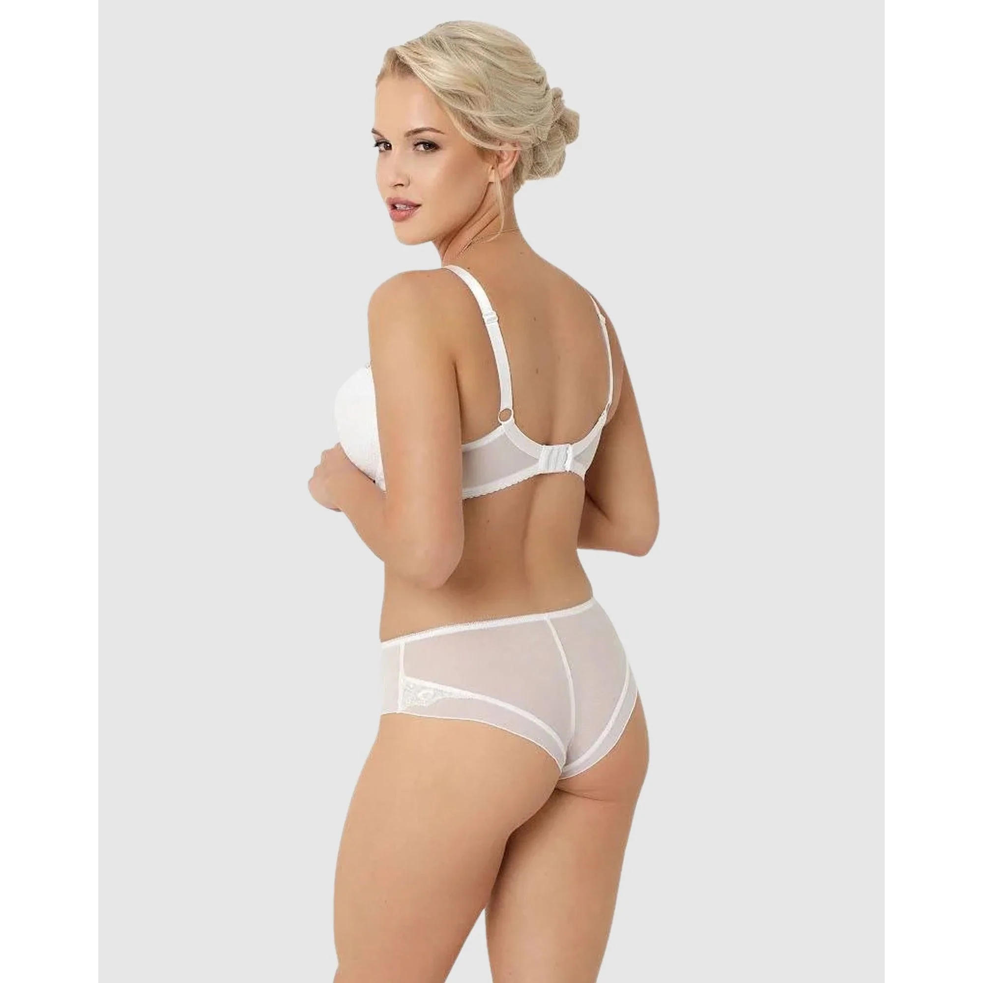 Abbi Wired Padded Large Cup Bra with Lace - Image 4