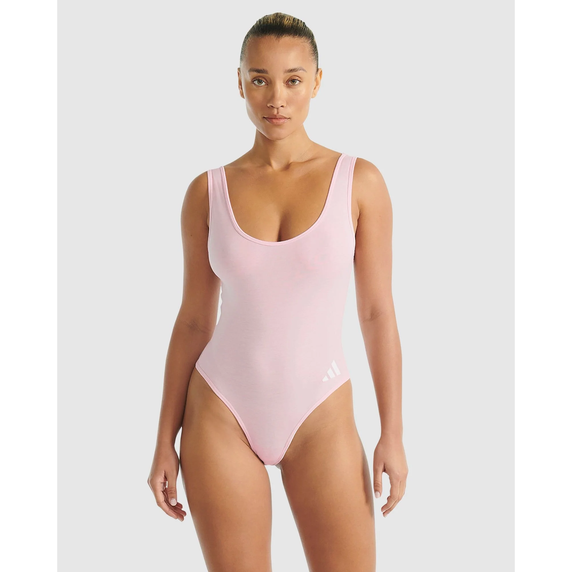 Active Essentials Cotton 3 Stripes Padded Underwear Bodysuit - Image 6