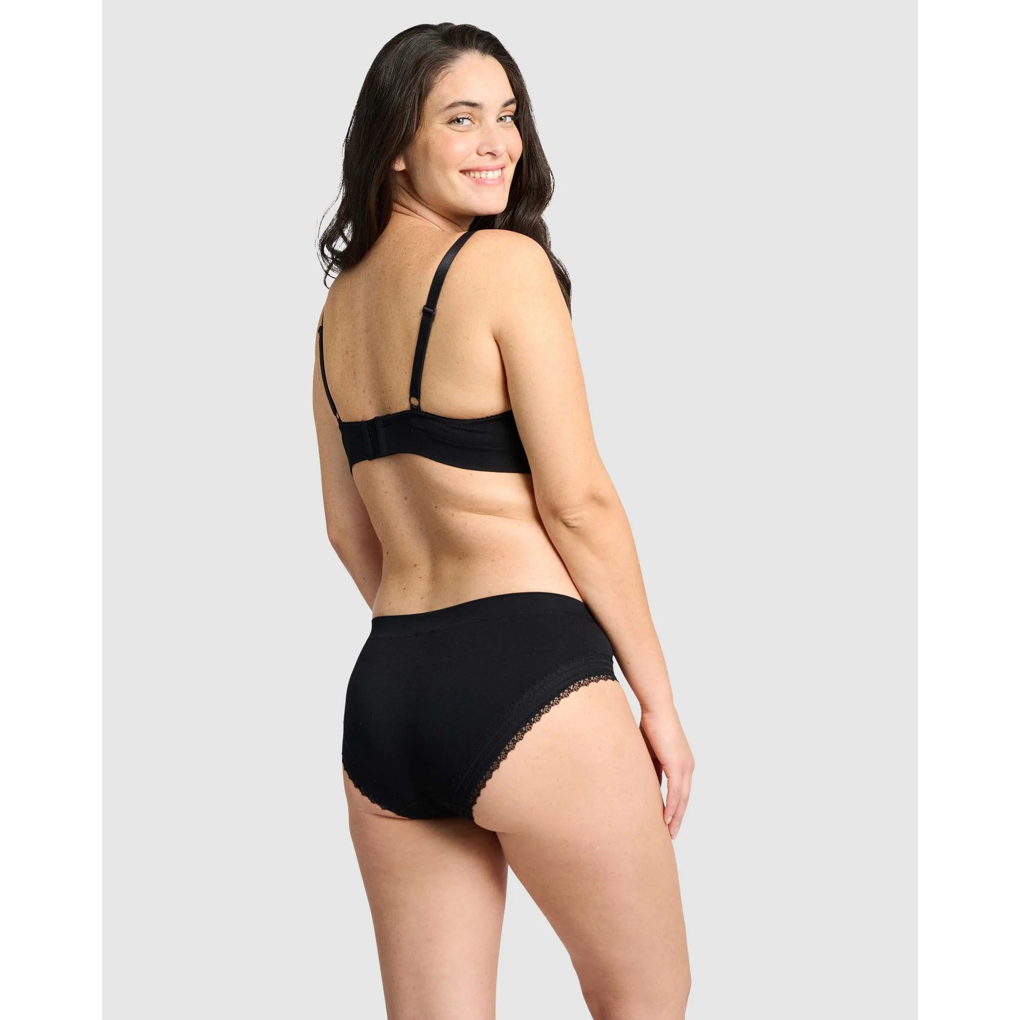 Agathe Comfortable Padded Wirefree Bra with Lace - Image 6