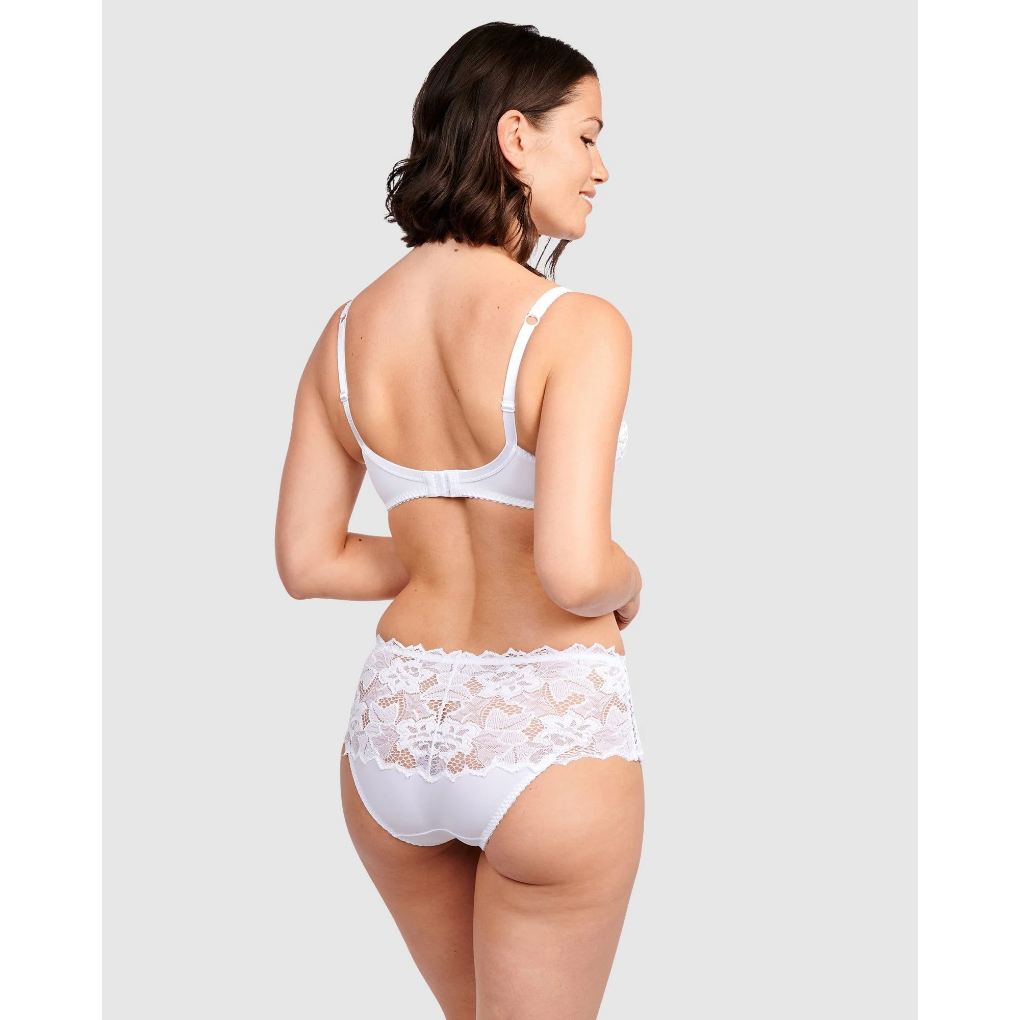 Arum Mid-Rise Lace Brief-White - Image 4