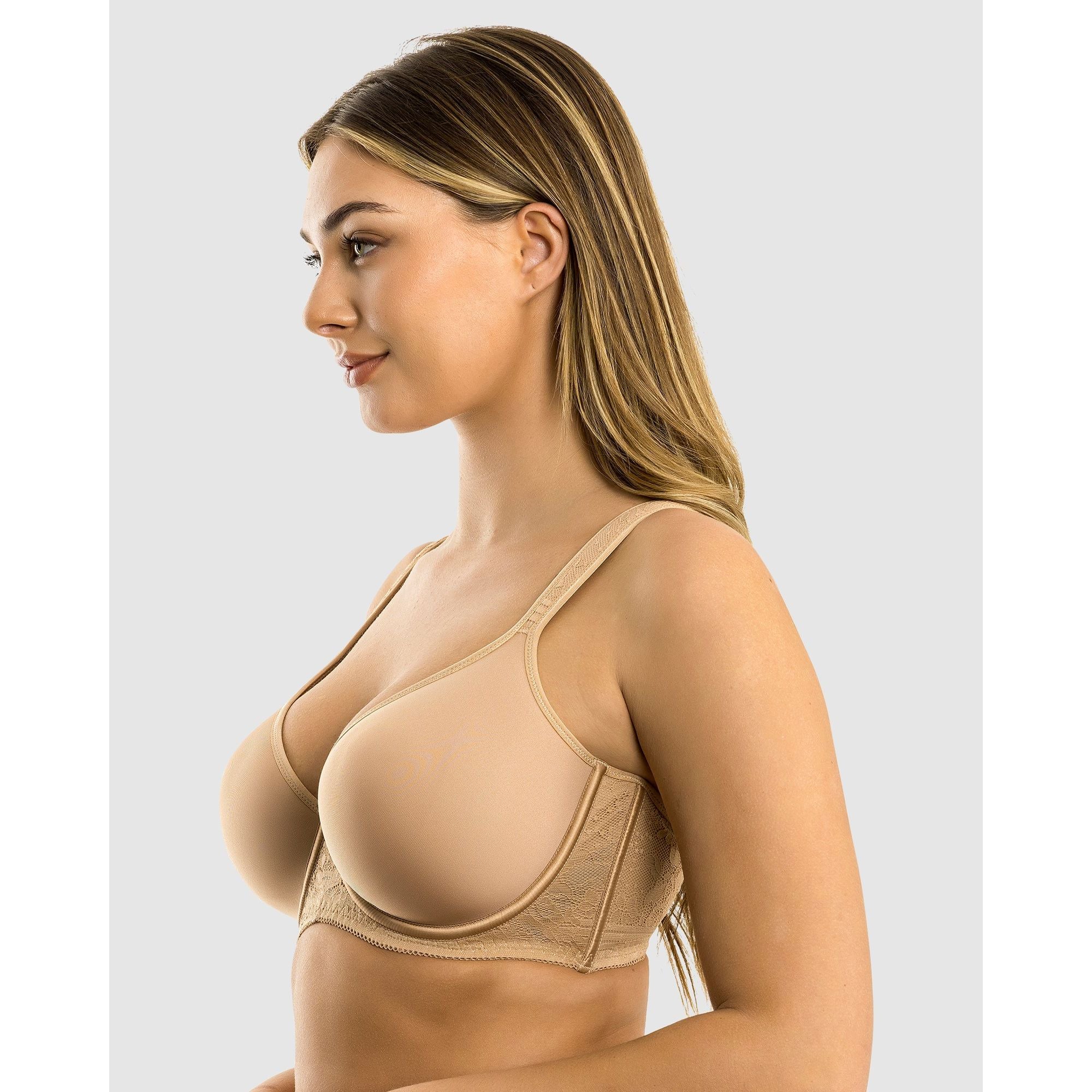 Bliss Convertible-to-Racerback Seamless Spacer T-Shirt Bra - Image 3