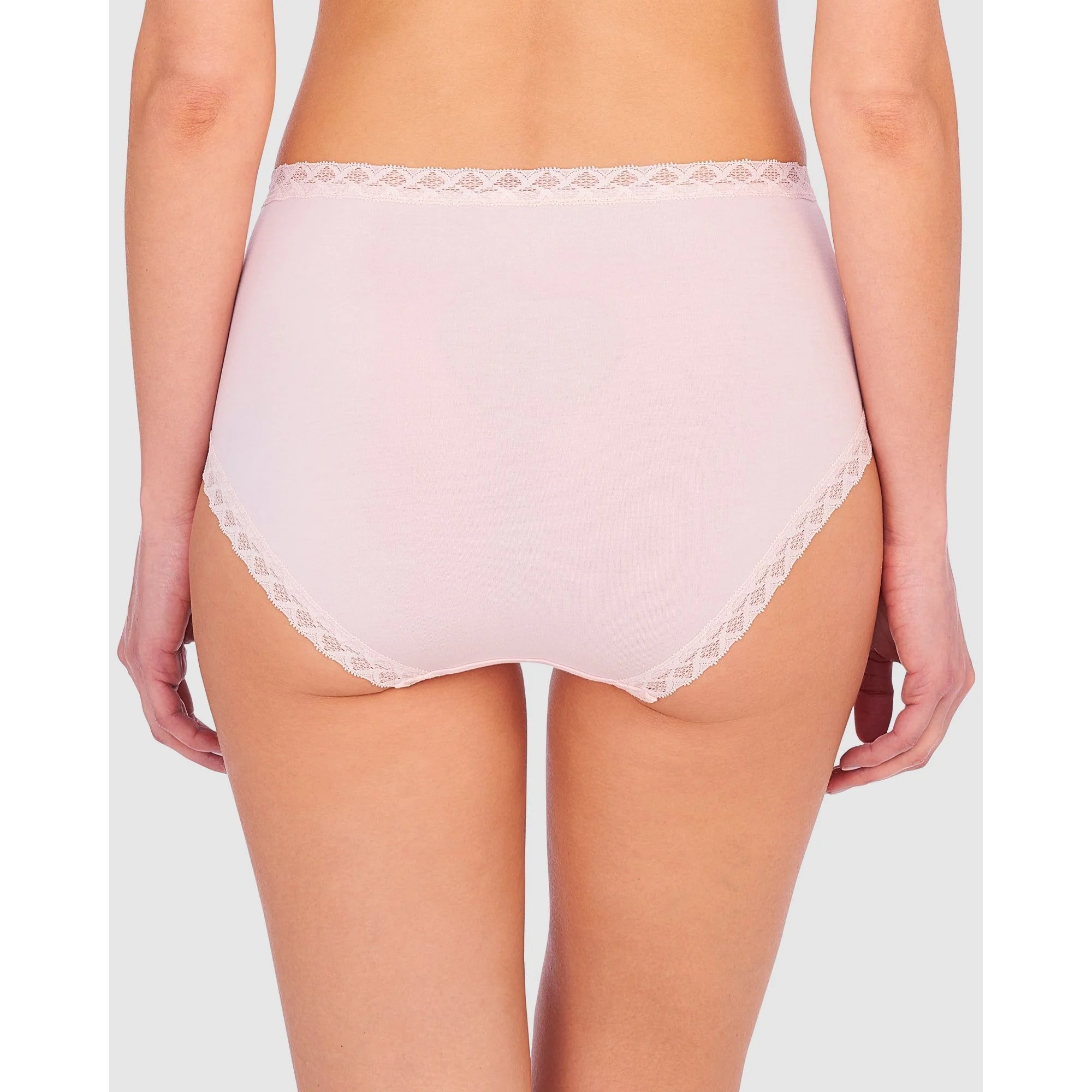 Bliss Lace Trim Pima Cotton High Waist Full Brief - Image 2
