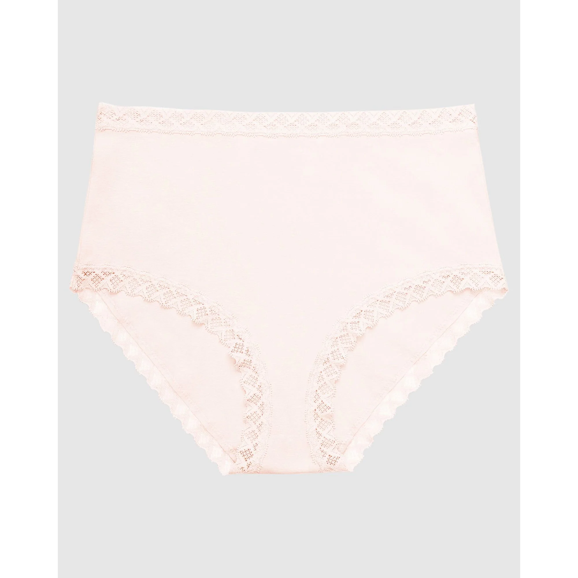 Bliss Lace Trim Pima Cotton High Waist Full Brief - Image 3