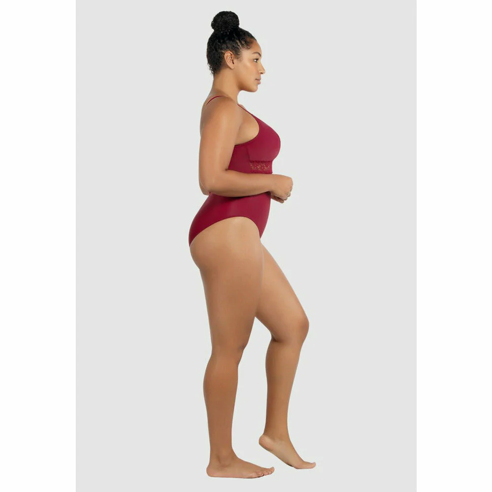 Brigitte Low Back One Piece Swimsuit with Lace - Image 3