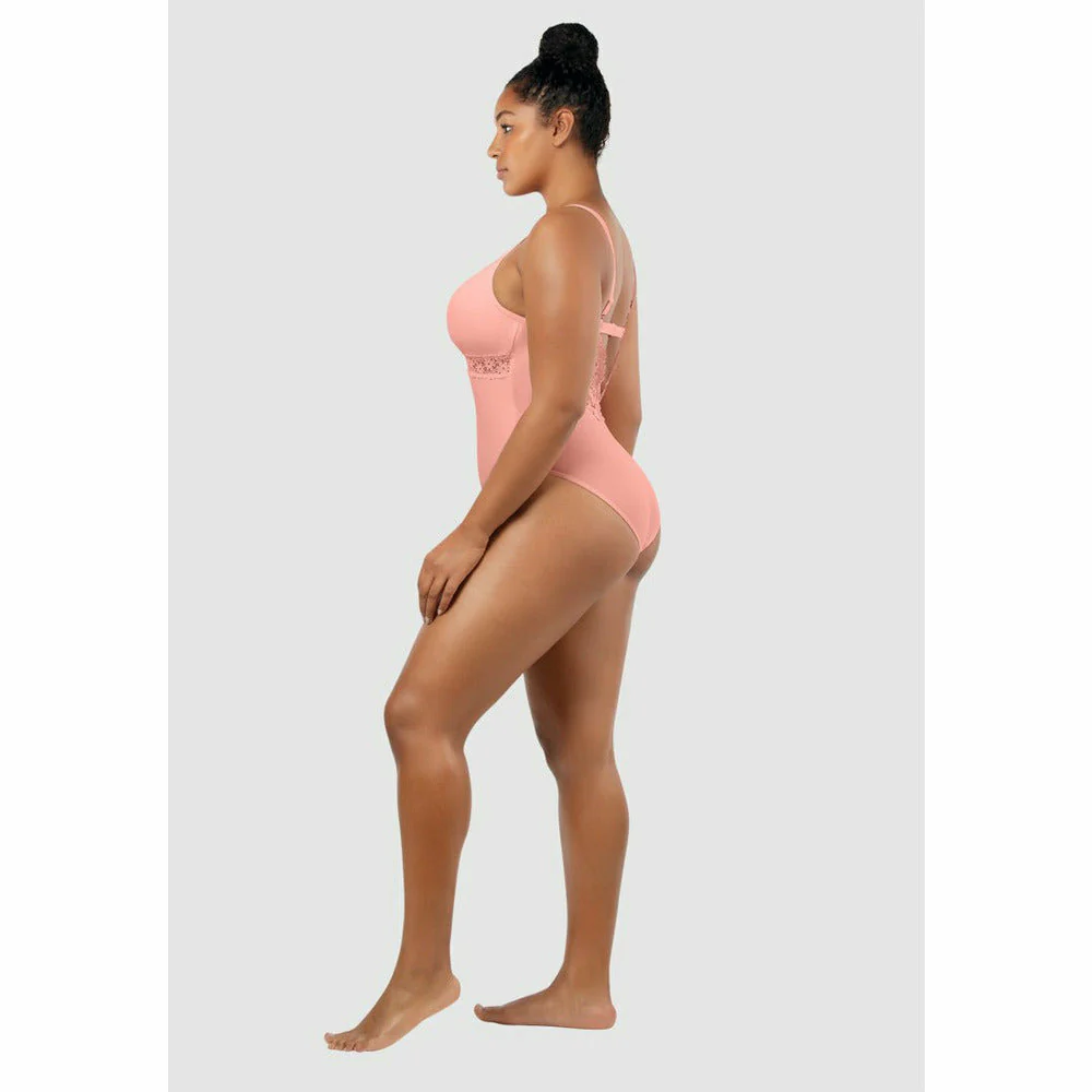 Brigitte Low Back One Piece Swimsuit with Lace - Image 3