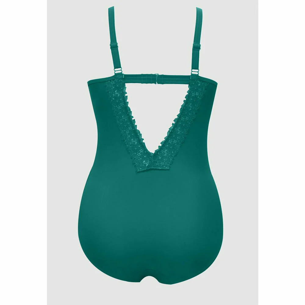 Brigitte Low Back One Piece Swimsuit with Lace - Image 5