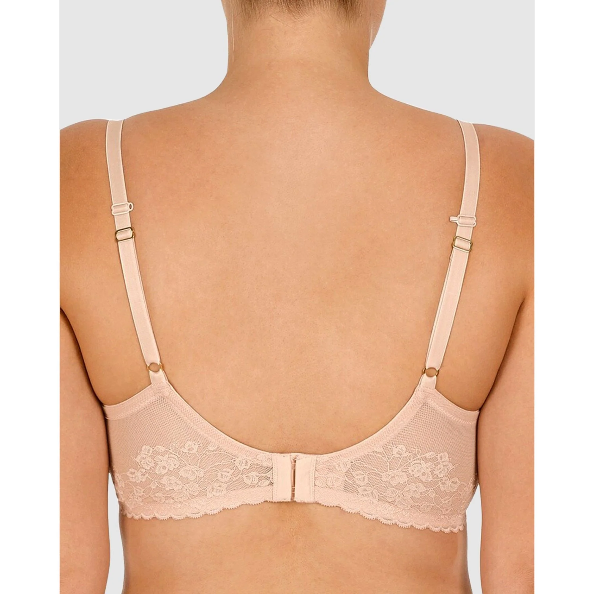 Cherry Blossom Convertible-to-Racerback Lace Plunge Bra Cameo Rose - Image 4