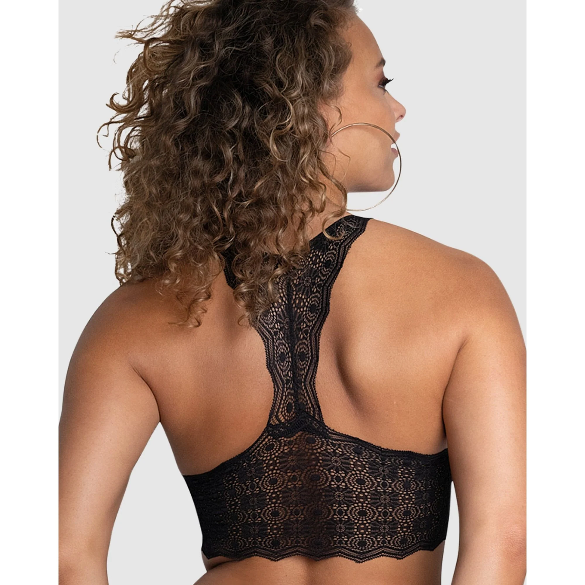 Georgia Racerback Padded Longline Lace Bralette - Image 2