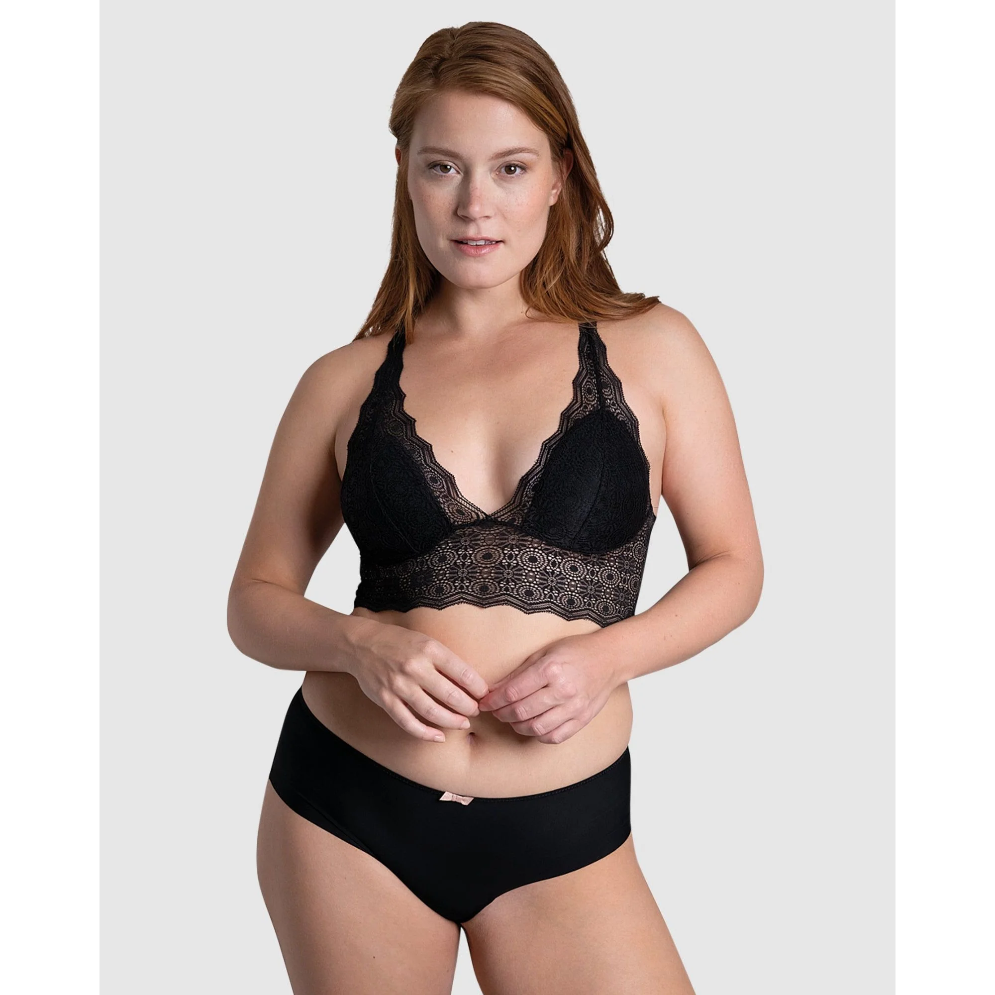 Georgia Racerback Padded Longline Lace Bralette - Image 5