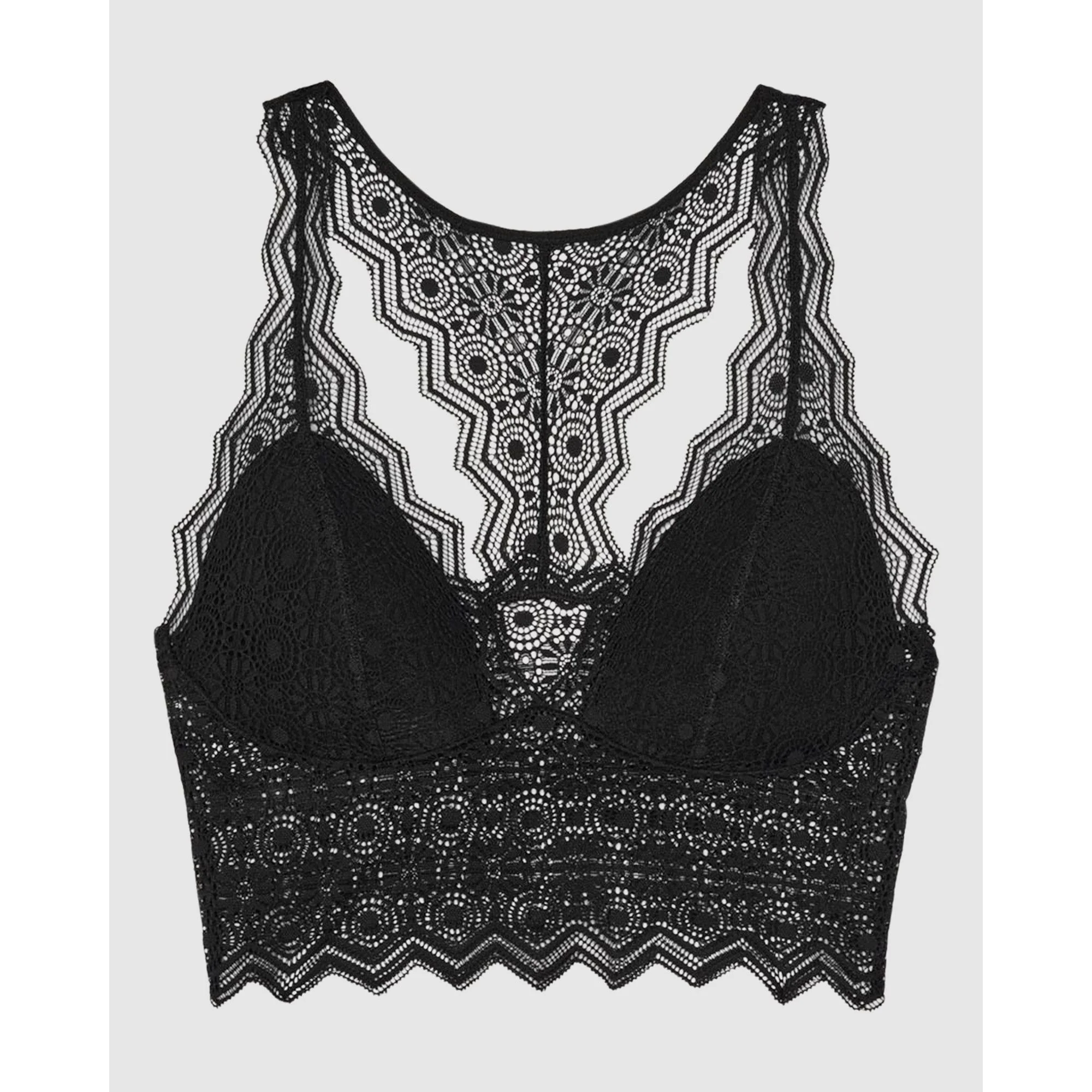 Georgia Racerback Padded Longline Lace Bralette - Image 6