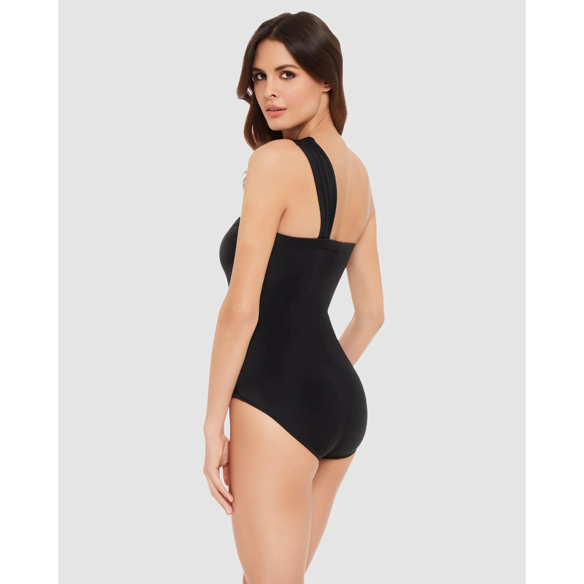 Goddess One Shoulder Tummy Control Swimsuit - Image 3