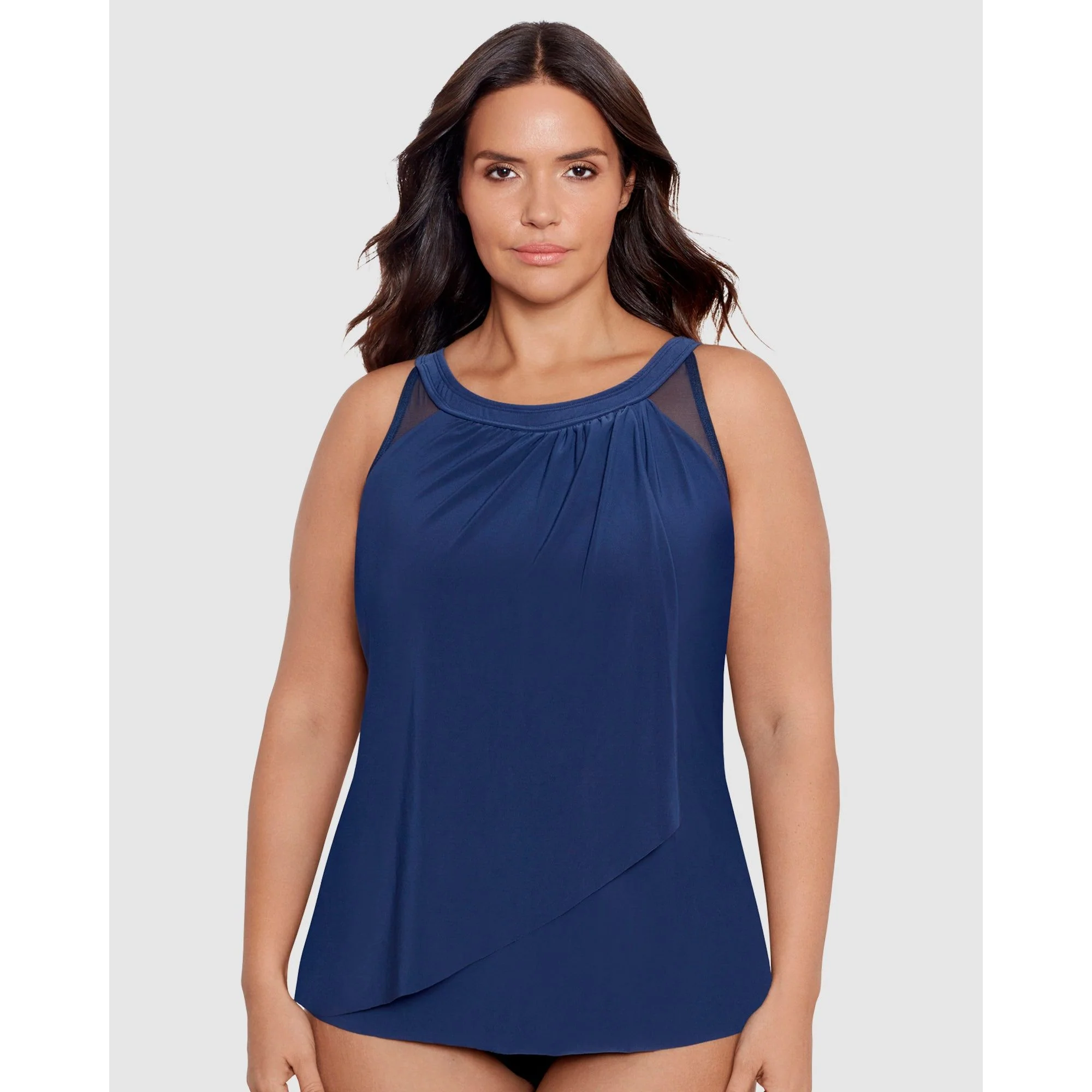 Illusionists Ursula High Neck Underwired Plus Size Tankini Top - Image 7