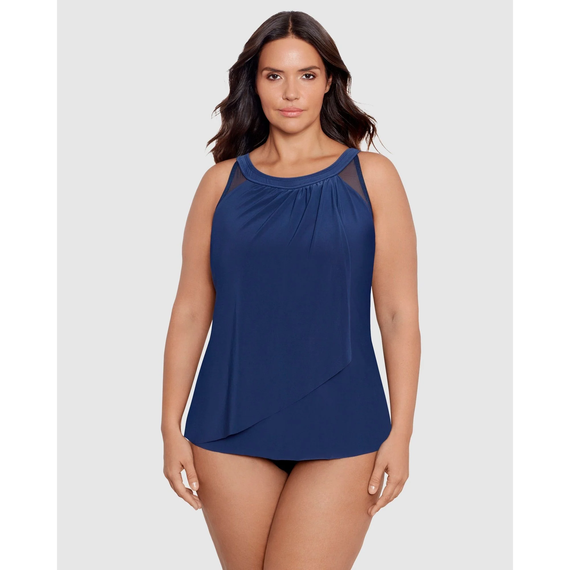 Illusionists Ursula High Neck Underwired Plus Size Tankini Top - Image 9