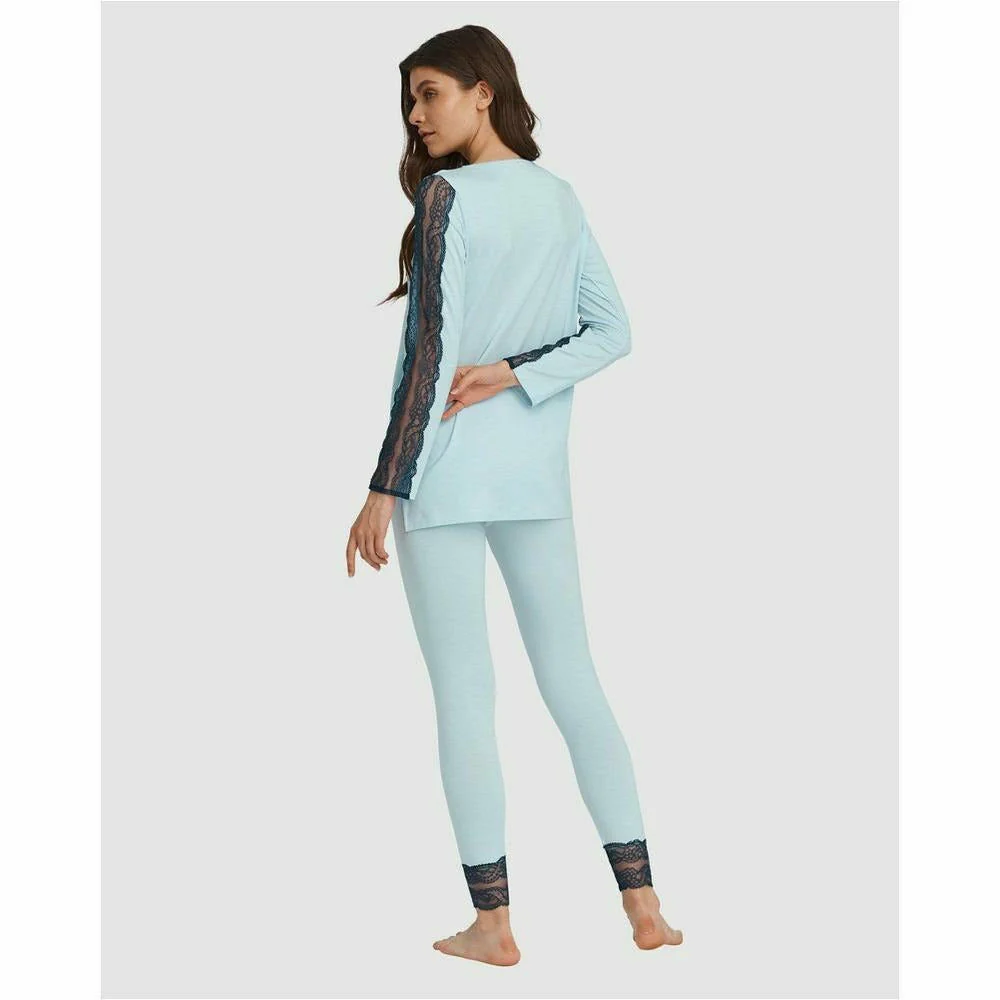 Lace Trim Pyjama Set - Image 3