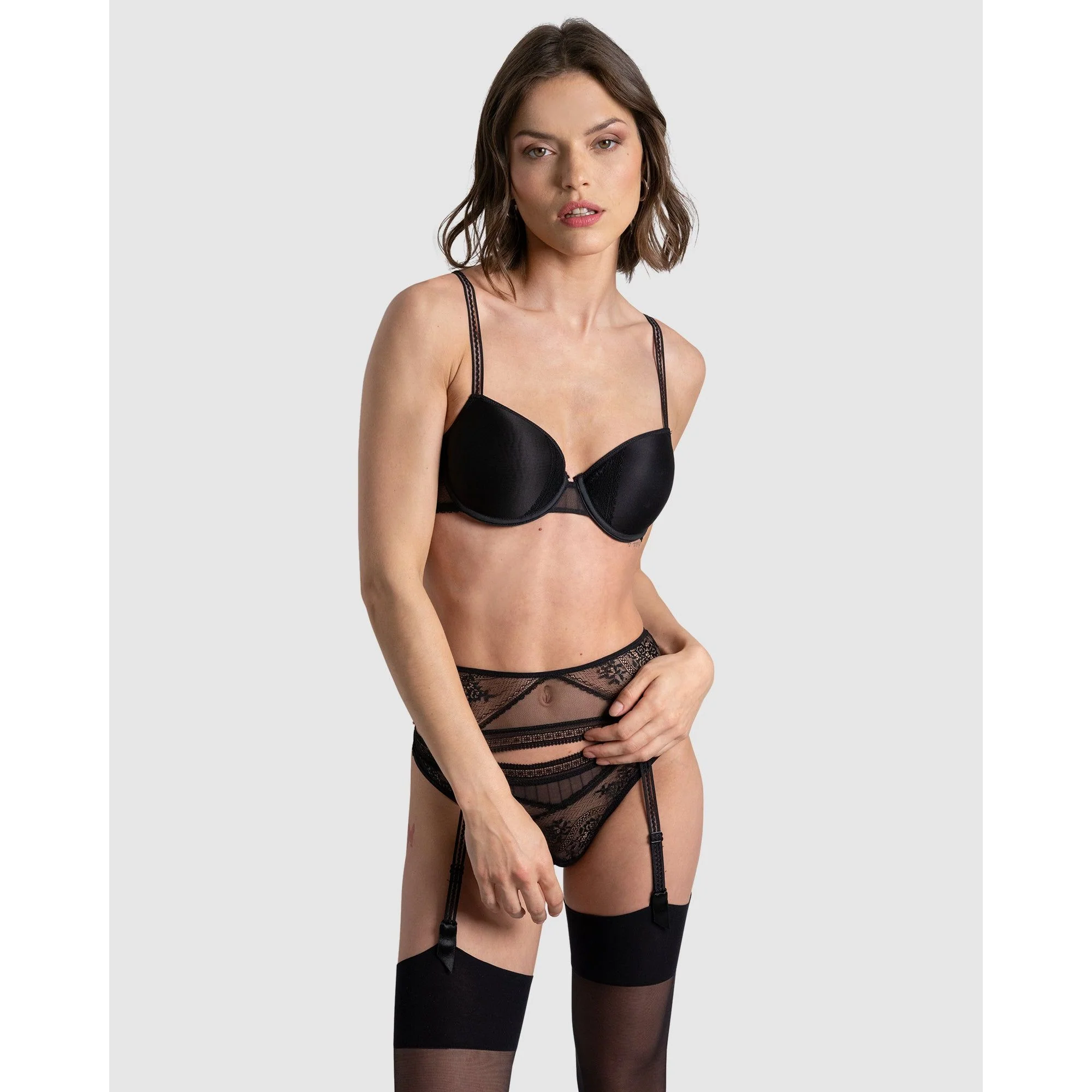 Maddie Sheer Lace Suspender Belt - Image 3