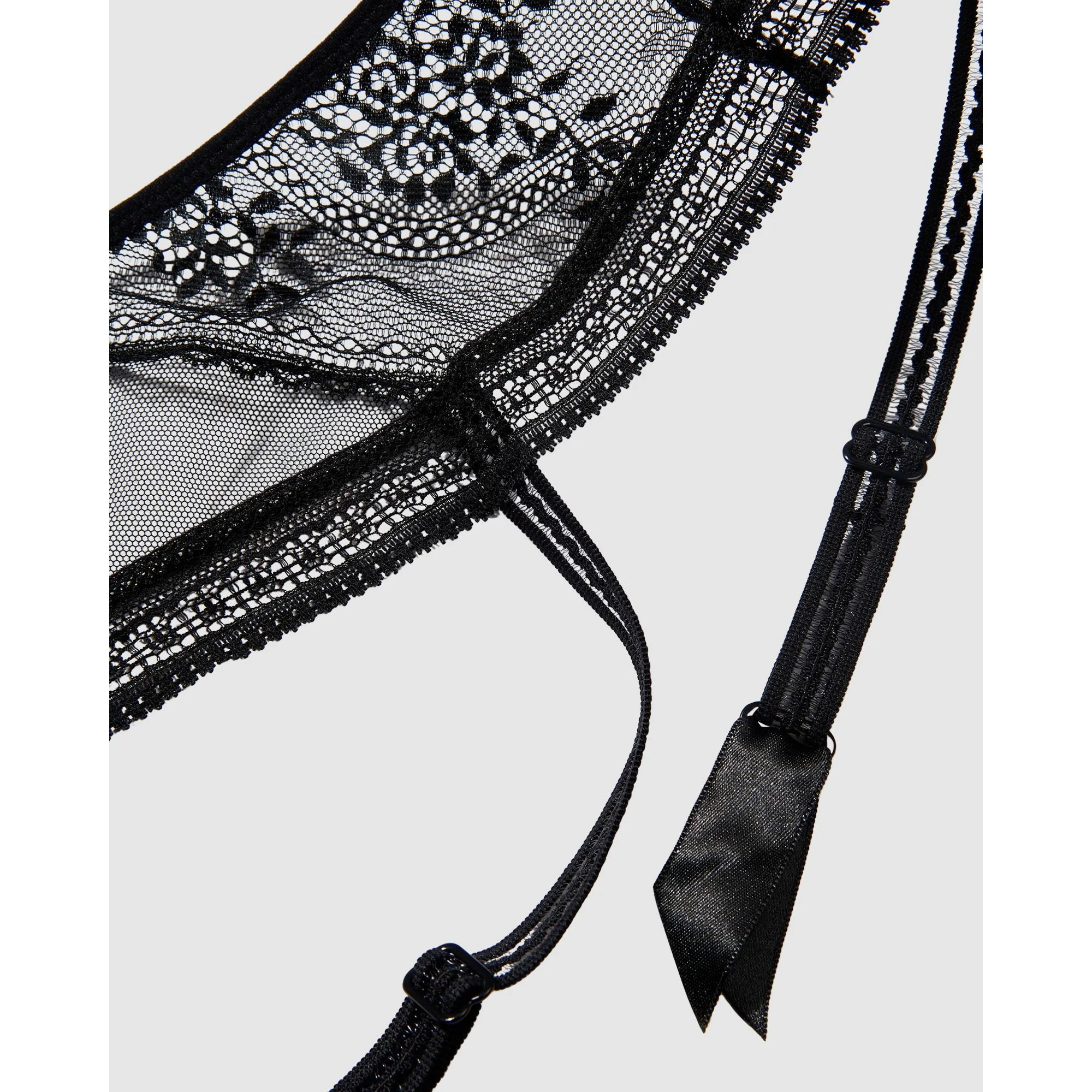 Maddie Sheer Lace Suspender Belt - Image 6