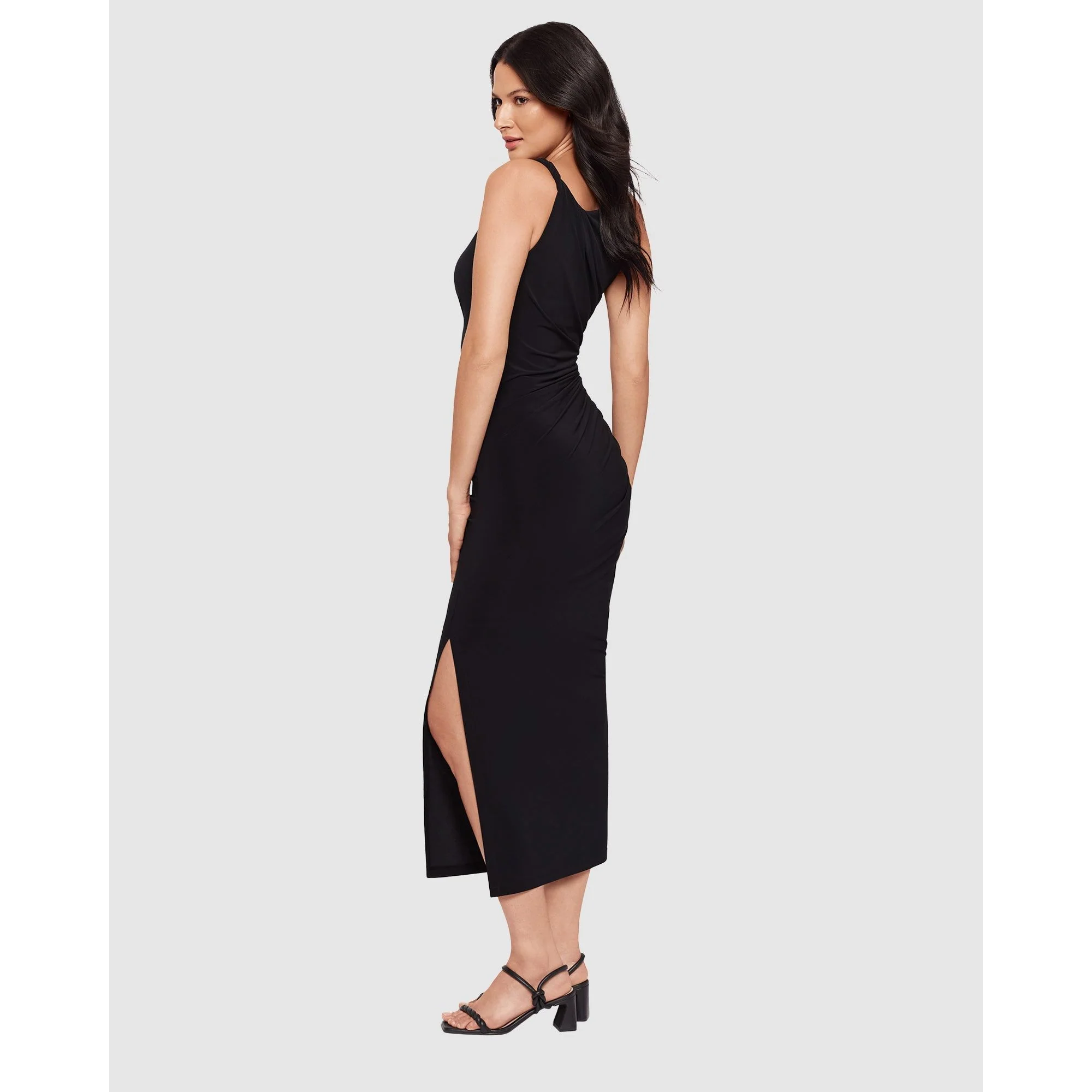 Maxi Bodycon Shaping Dress With Side Slit - Image 4