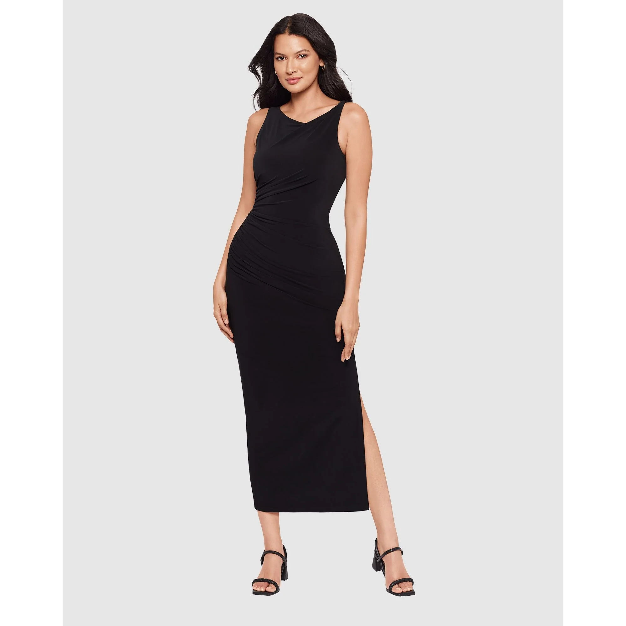 Maxi Bodycon Shaping Dress With Side Slit - Image 5