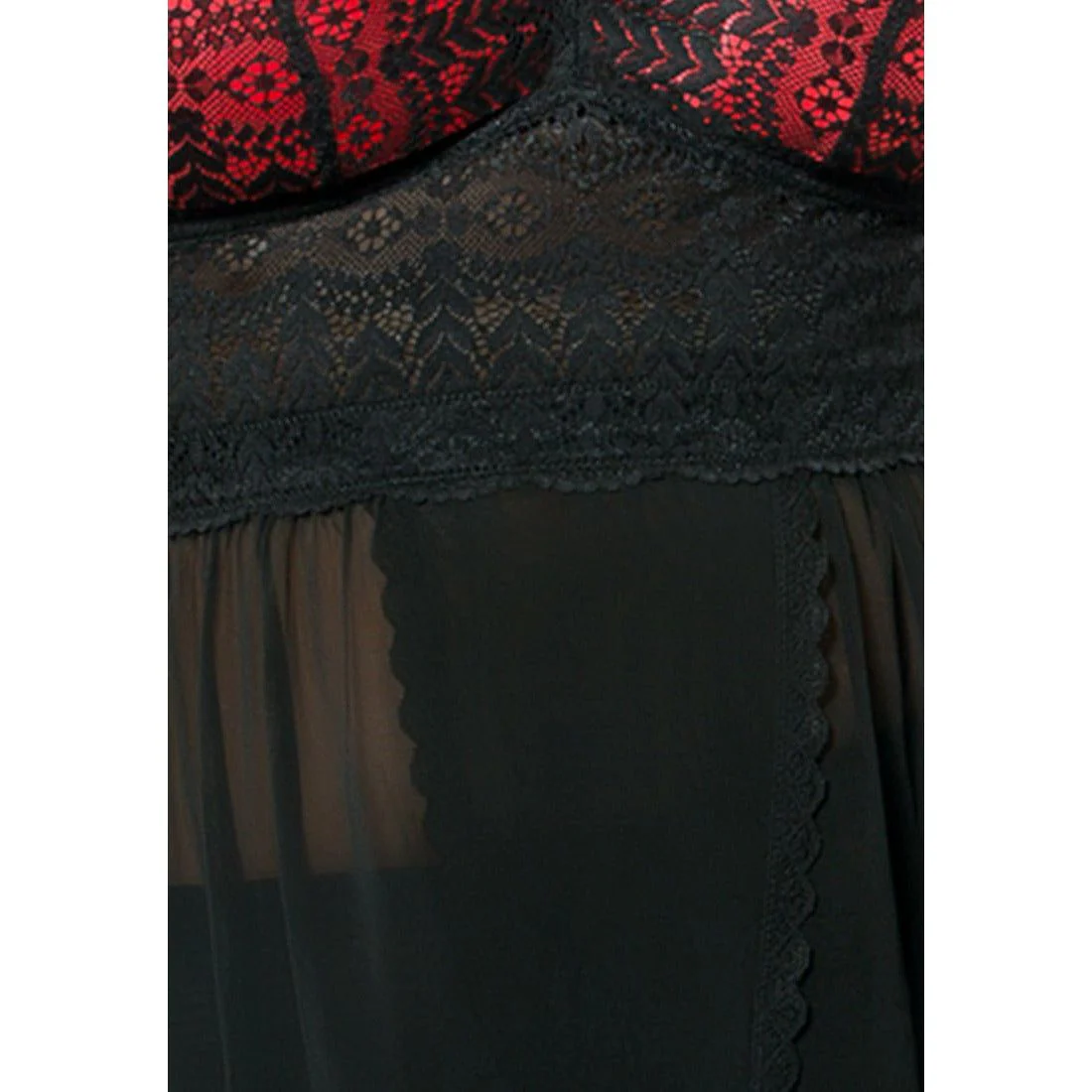 Mia Lace & Mesh Padded Full Bust Chemise - Image 6