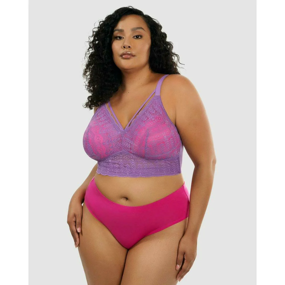 Mia Wireless Longline Lace Bralette - Image 5