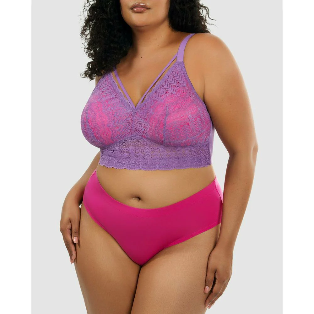 Mia Wireless Longline Lace Bralette - Image 6