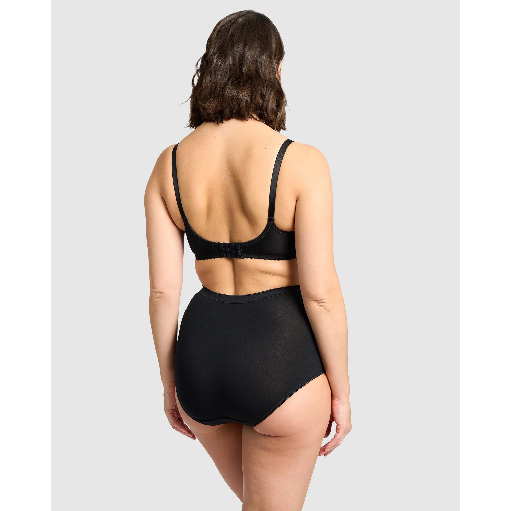 New Caresse Soft Microfibre Wireless Nursing Bra-Black - Image 5