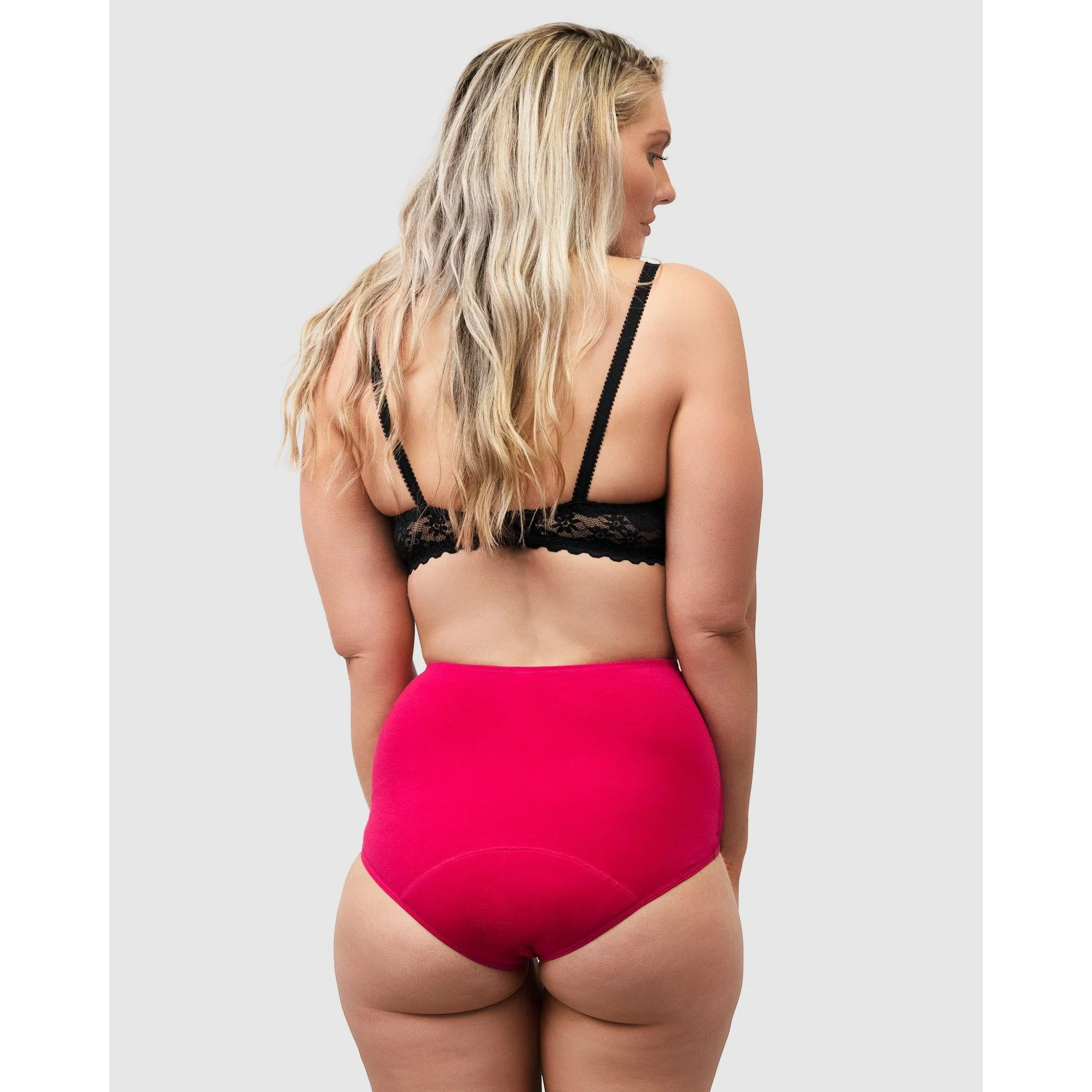 Organic Cotton & Lace High Waist Period Underwear - Image 3