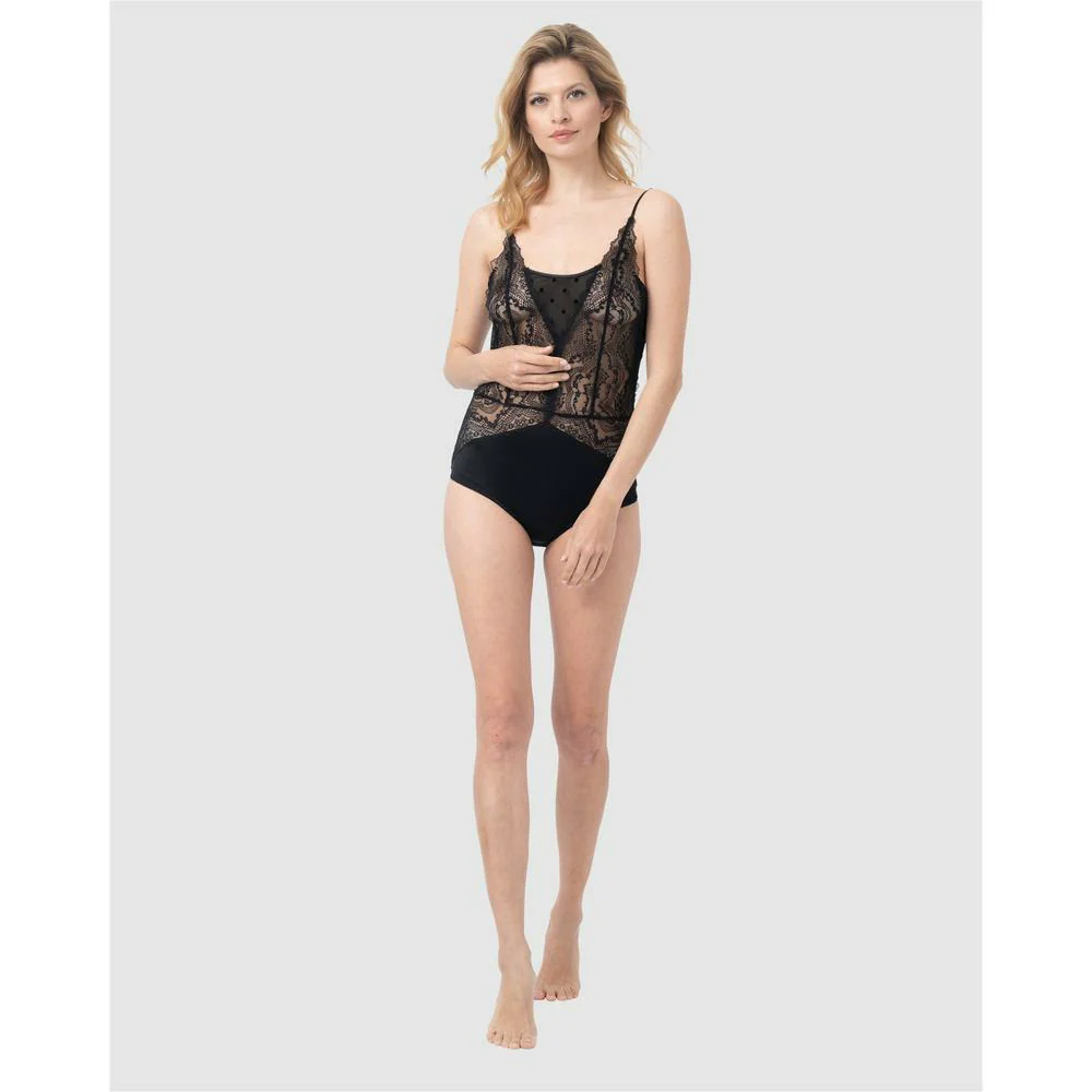 Patchwork Lace Bodysuit - Image 3