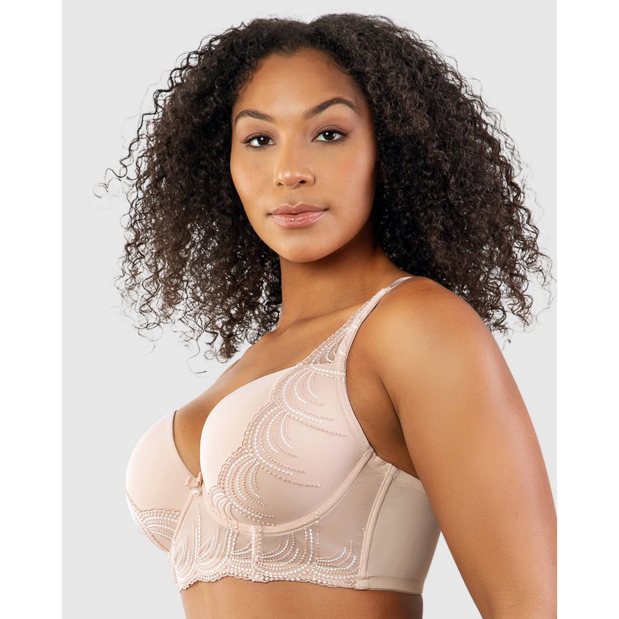 Pearl Underwired Longline Plunge Bra - Image 3
