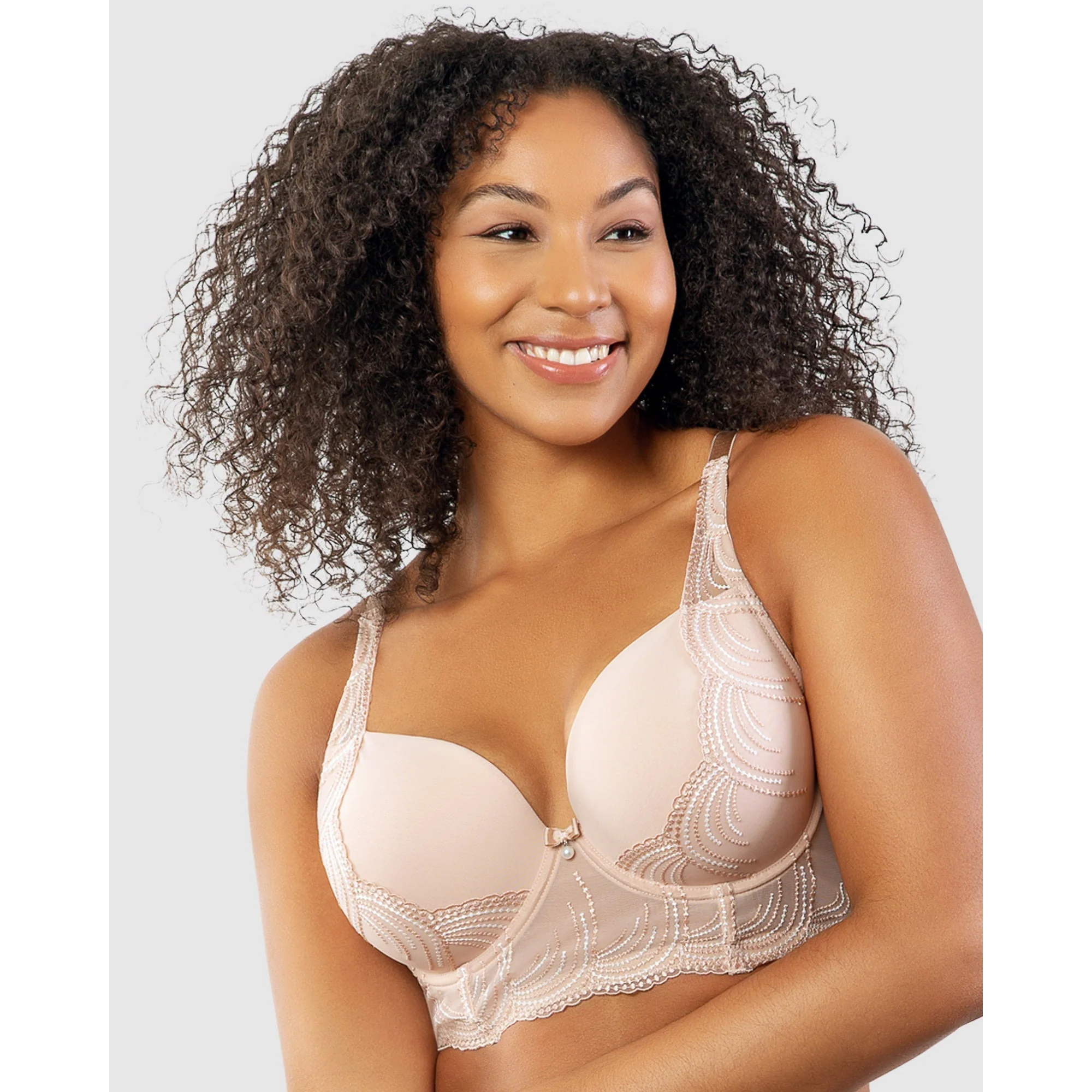 Pearl Underwired Longline Plunge Bra - Image 5