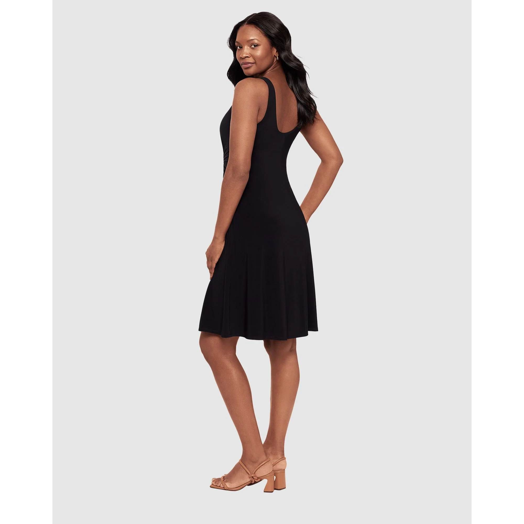 Remi Fit and Flair Gathered Waist Shaping Dress - Image 4
