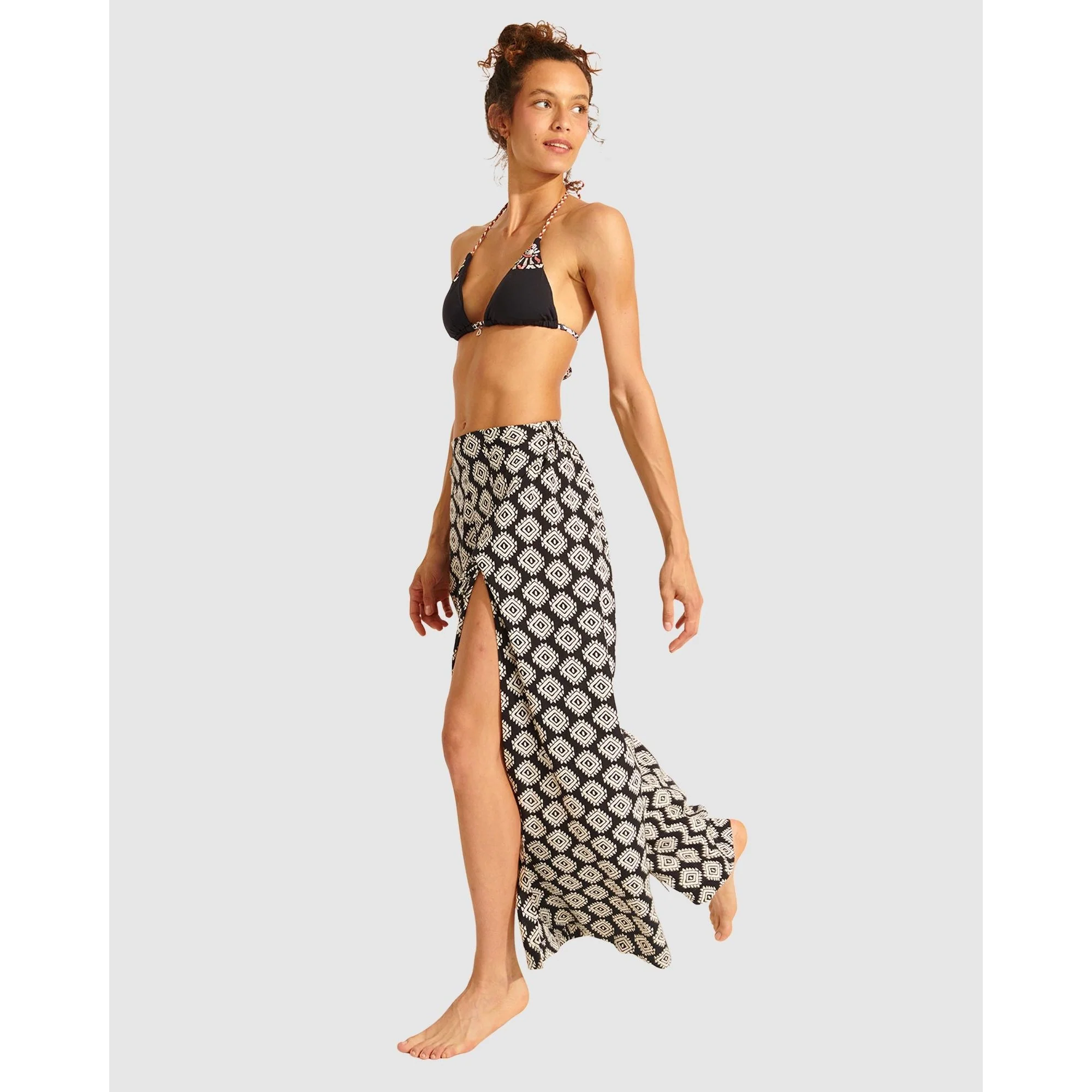 Sarong Stefa Wide Leg Beach Pants with Slits - Image 7