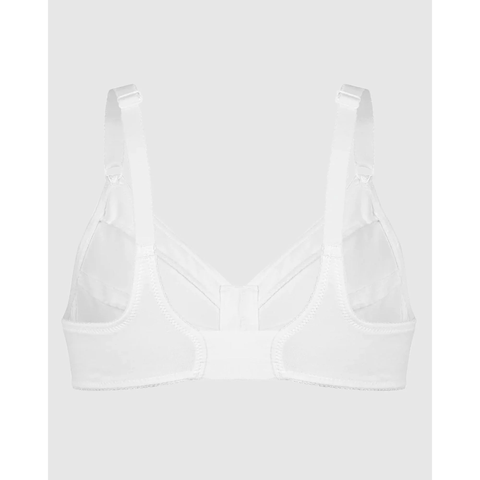 Satin Trim Wirefree Front Close Cotton Bra - Image 9
