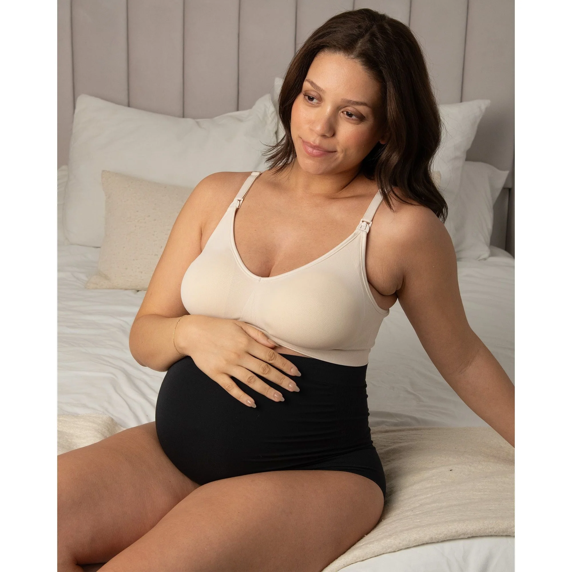 Seamless High Waist Bump Support Maternity Brief - Image 3