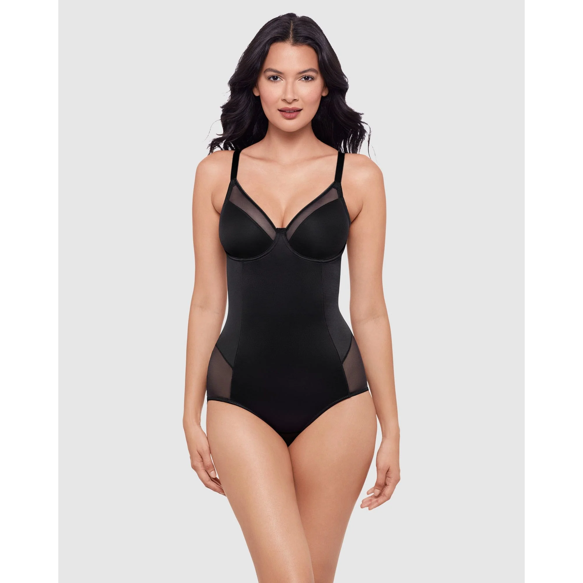 Sexy Sheer Shaping Underwired Padded Bodysuit - Image 4