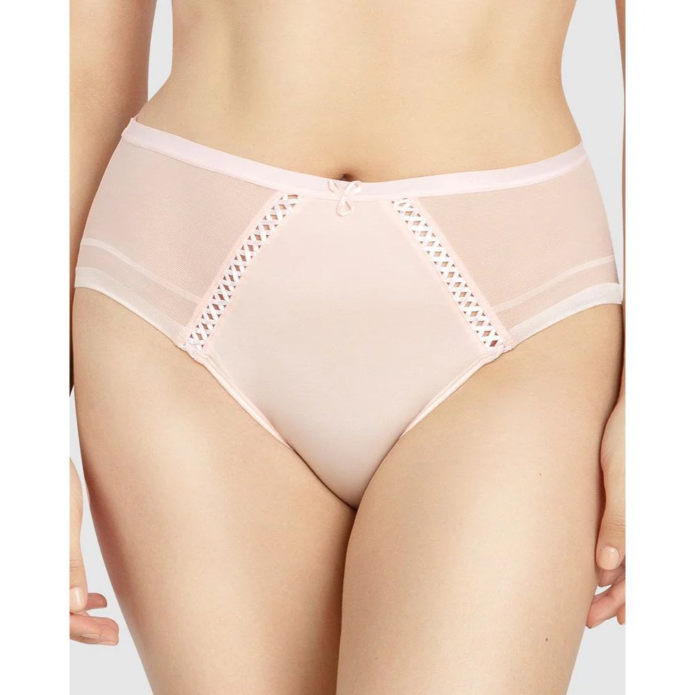 Shea Full Coverage High Waist Brief-Petal Pink