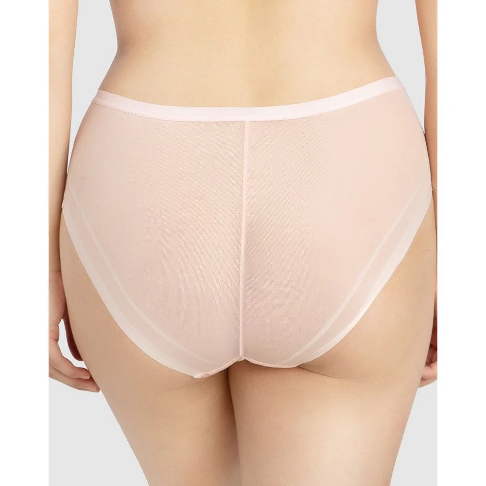 Shea Full Coverage High Waist Brief-Petal Pink - Image 3