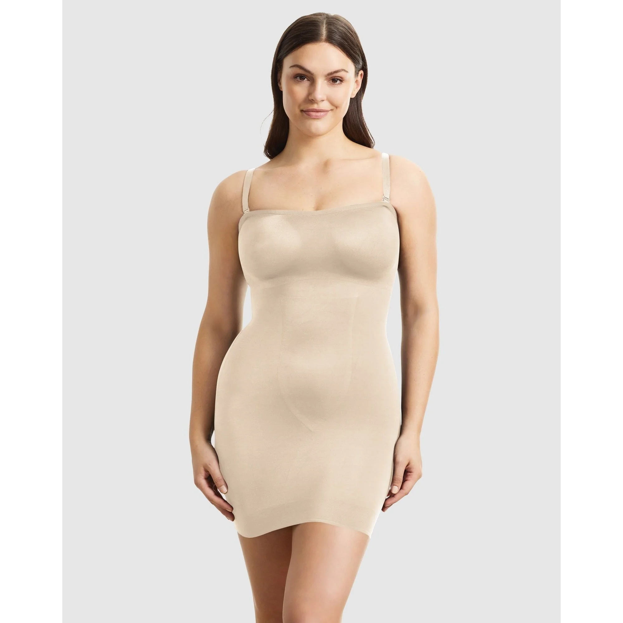 Sleek Essentials Convertible-to-Strapless Shaper Slip-Warm Beige - Image 3