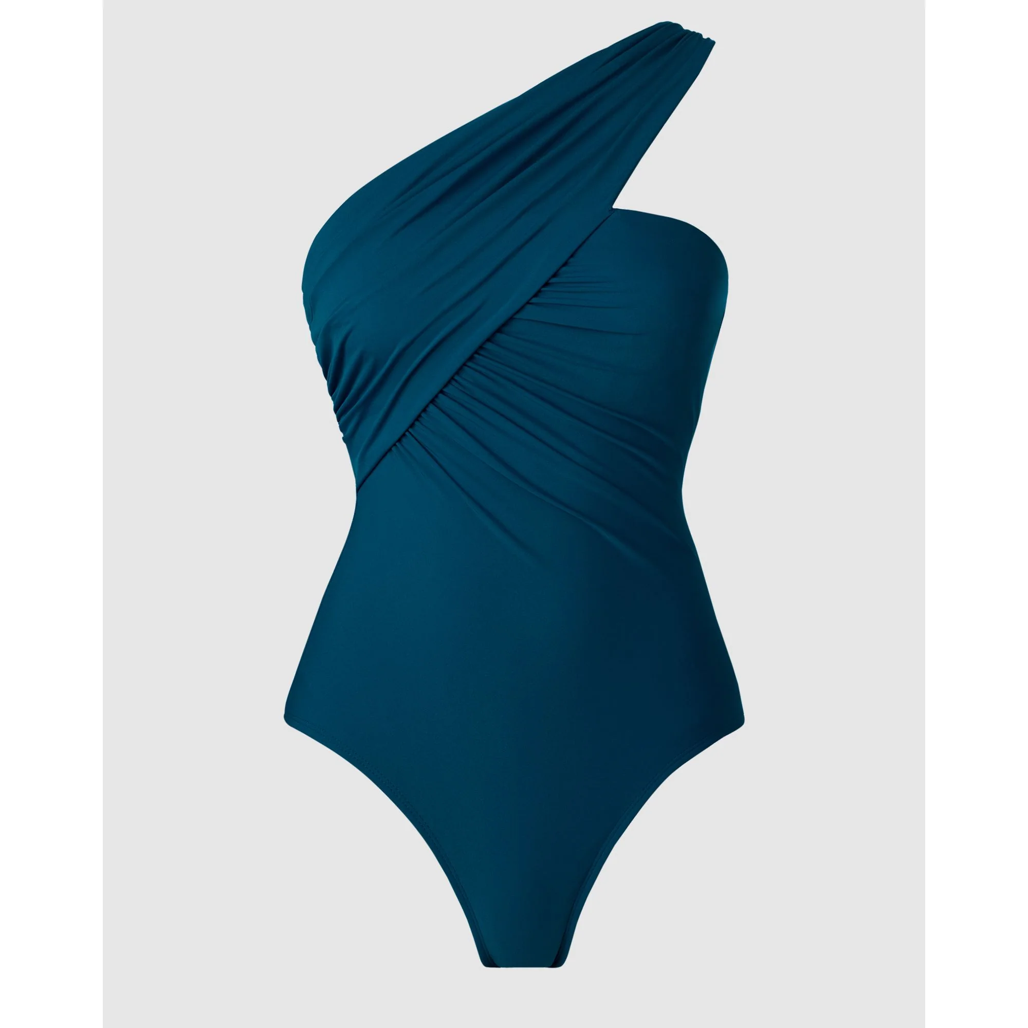 Solids Goddess One Shoulder Tummy Control Swimsuit - Image 6