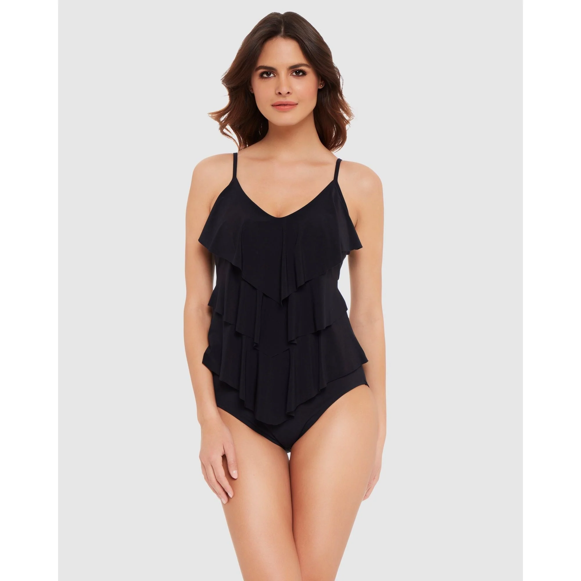 Solids Rita Slimming Tiered Tankini Top - Image 4