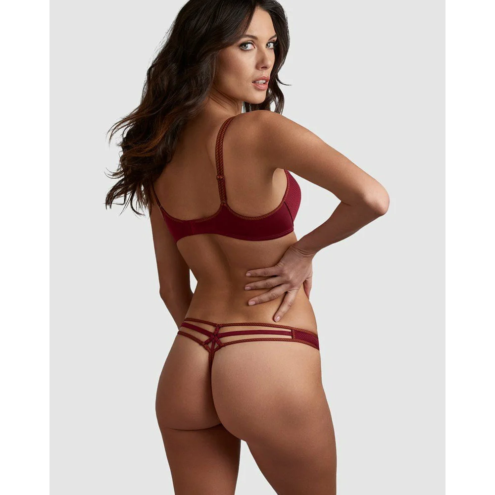 Space Odyssey Rhubarb-Gold Push up Bra - Image 3