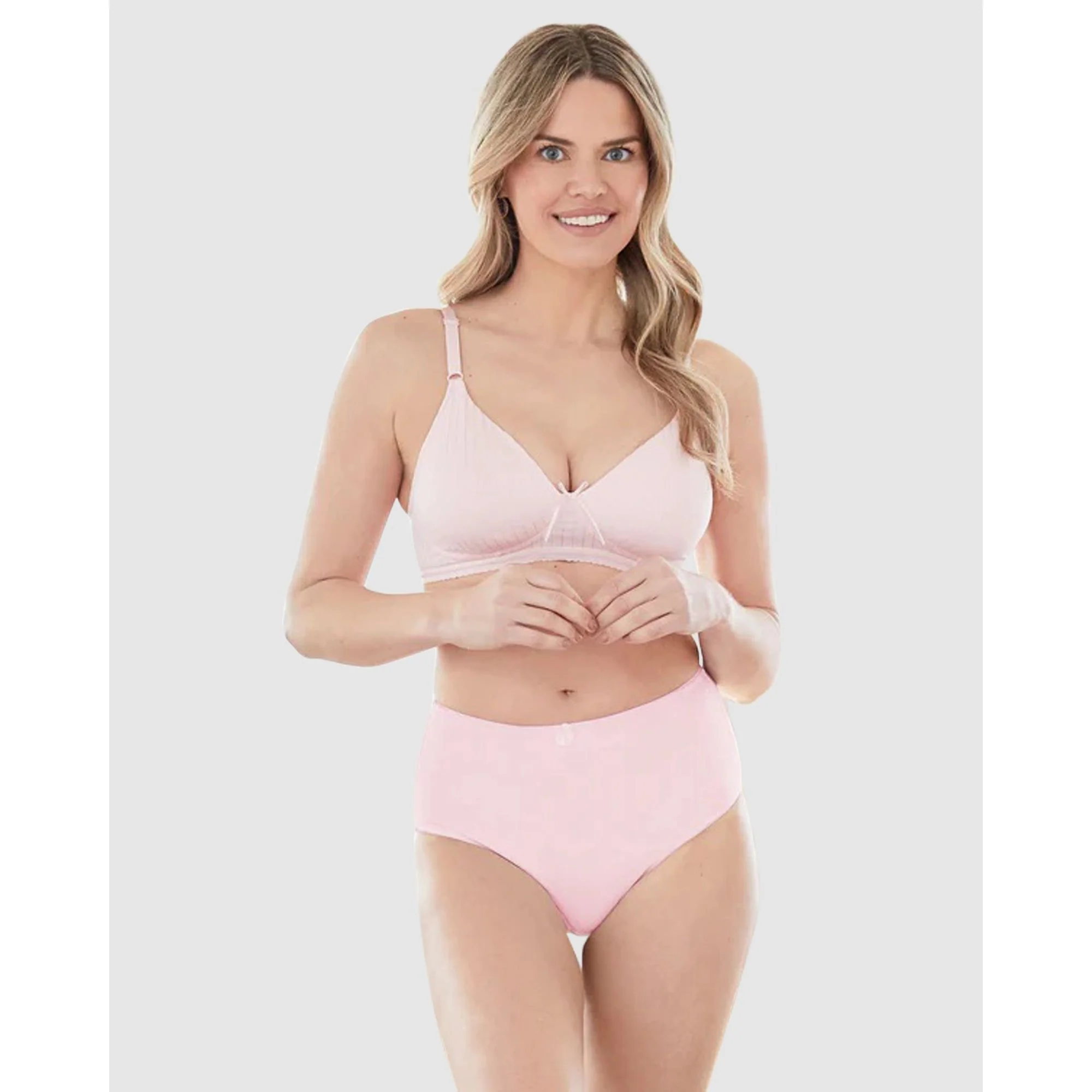 Striped Cotton Lightly Lined Wirefree Plunge Bra - Image 4