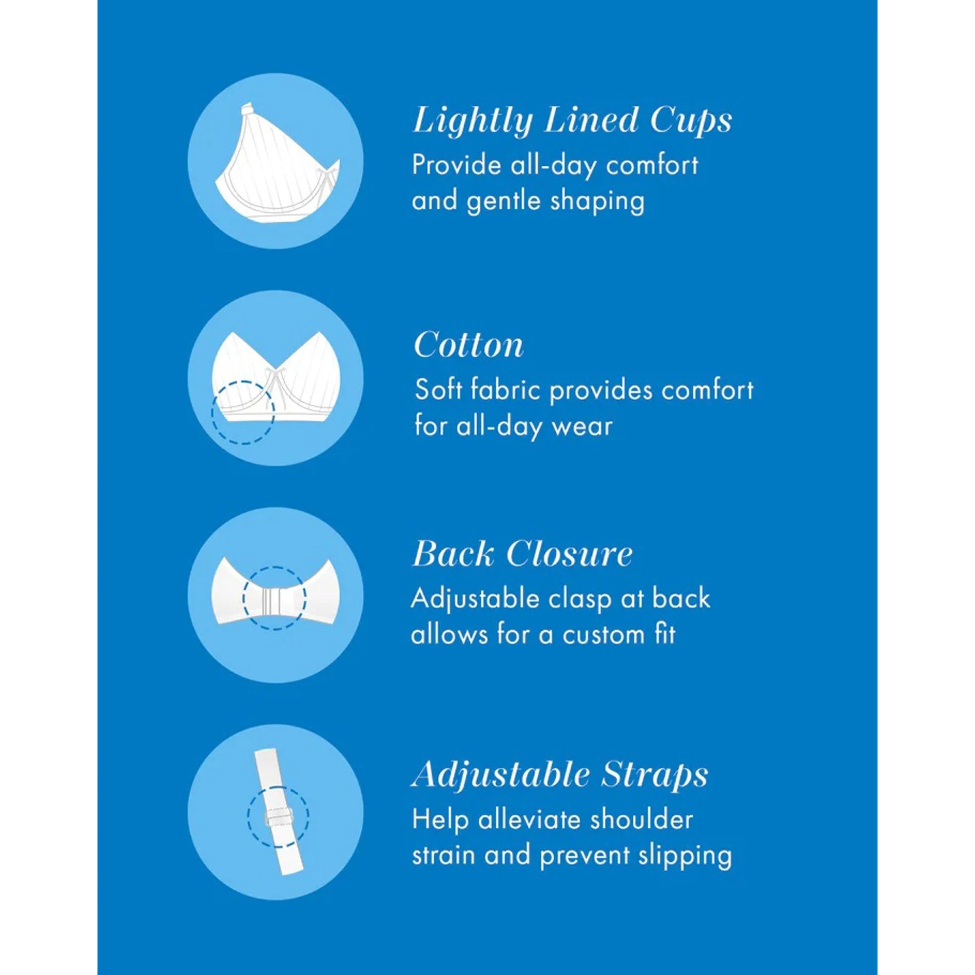 Striped Cotton Lightly Lined Wirefree Plunge Bra - Image 6