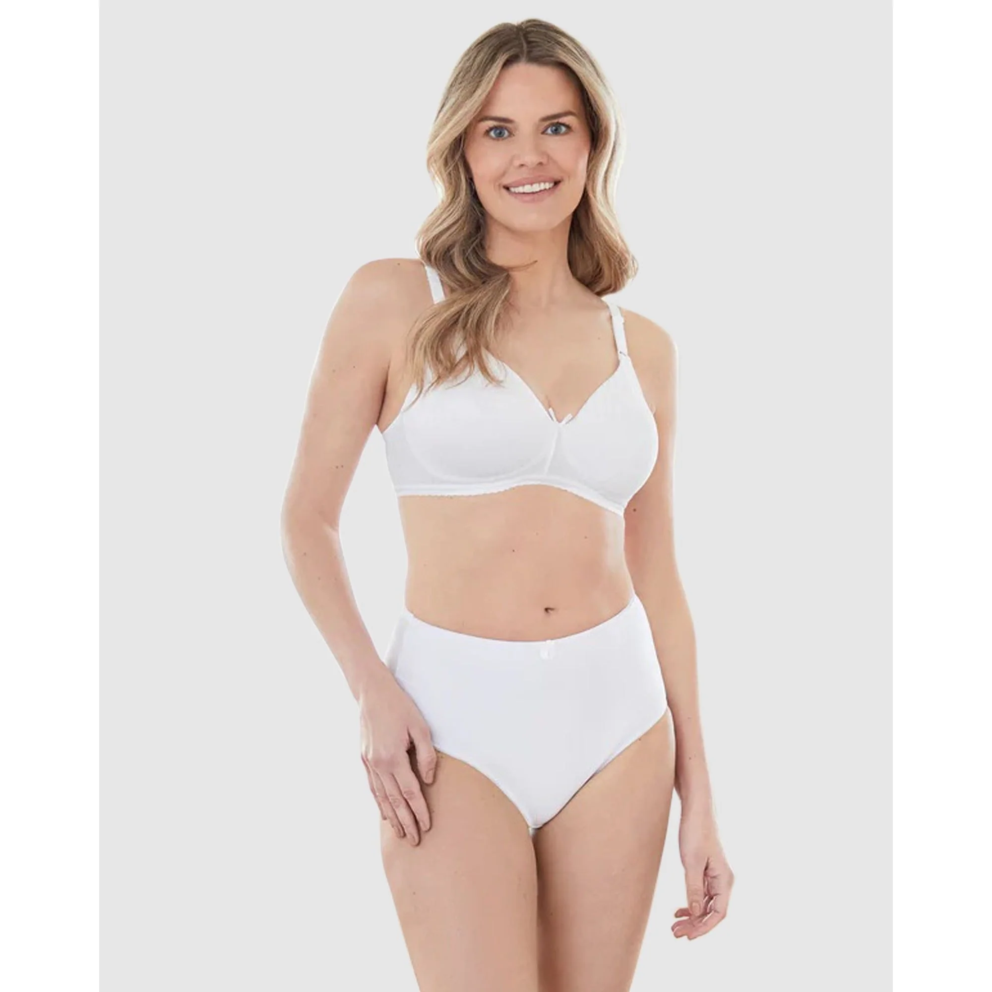Striped Cotton Lightly Lined Wirefree Plunge Bra - Image 4