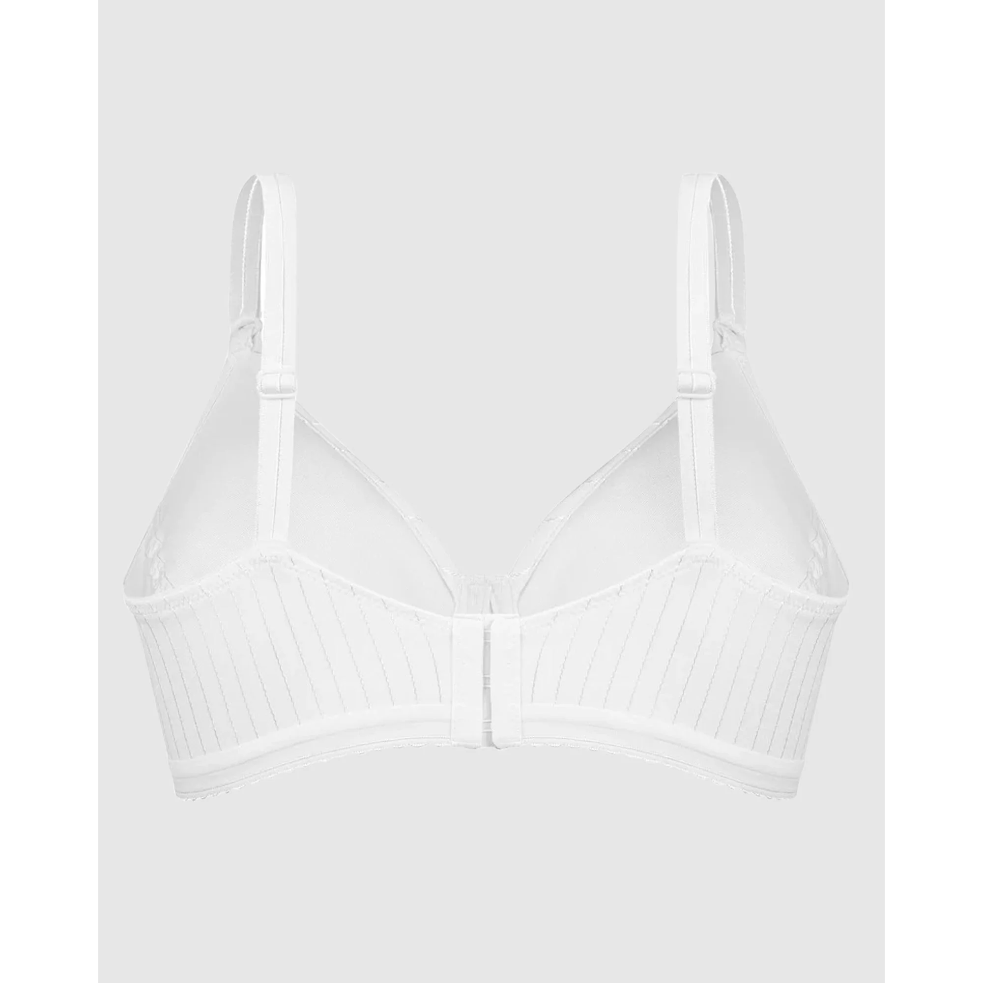 Striped Cotton Lightly Lined Wirefree Plunge Bra - Image 9